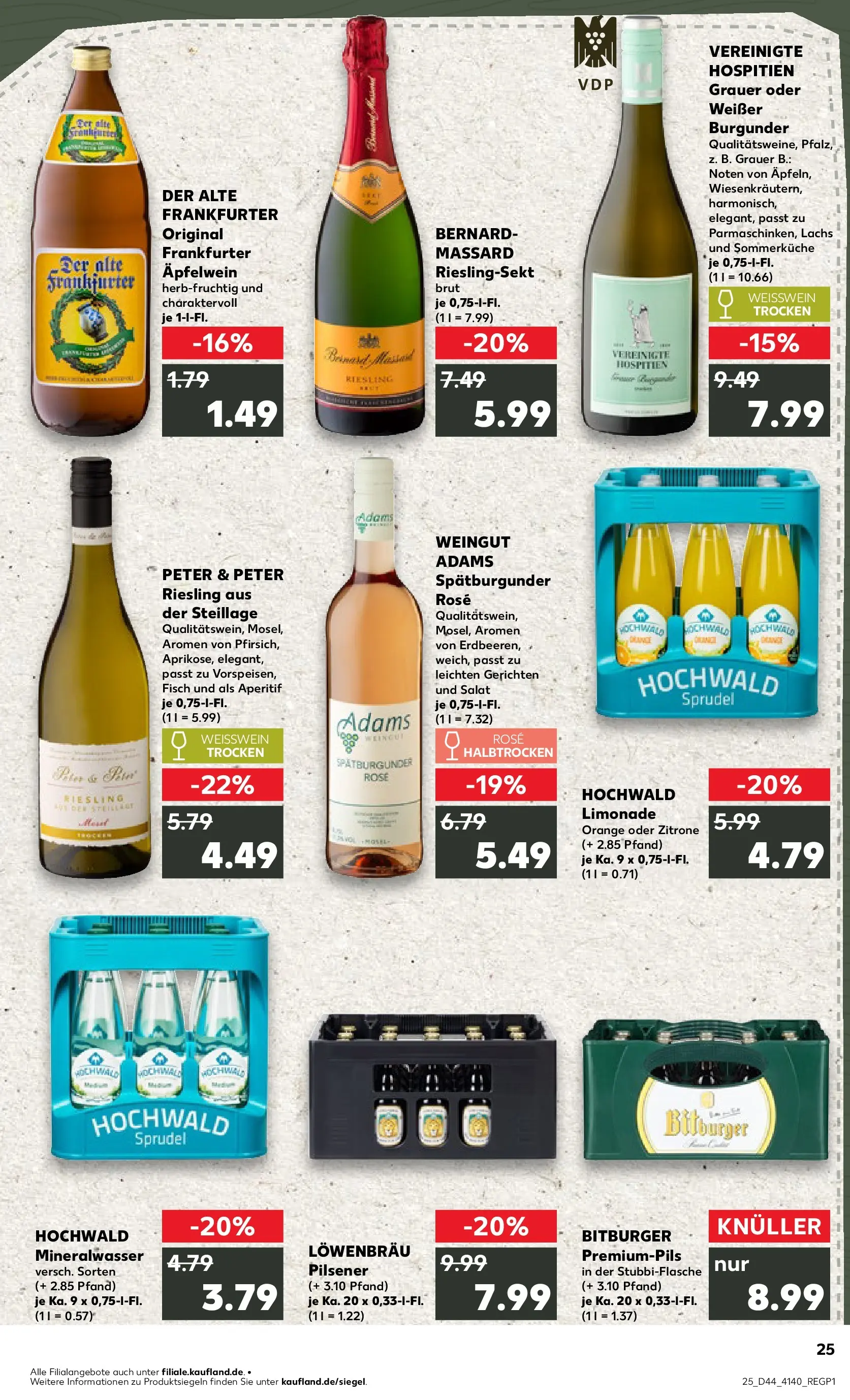 Prospekt Kaufland ab 30.10.2025 » Angebote Online zum Blättern | Seite: 25 | Produkte: Limonade, Mineralwasser, Fisch, Zitrone