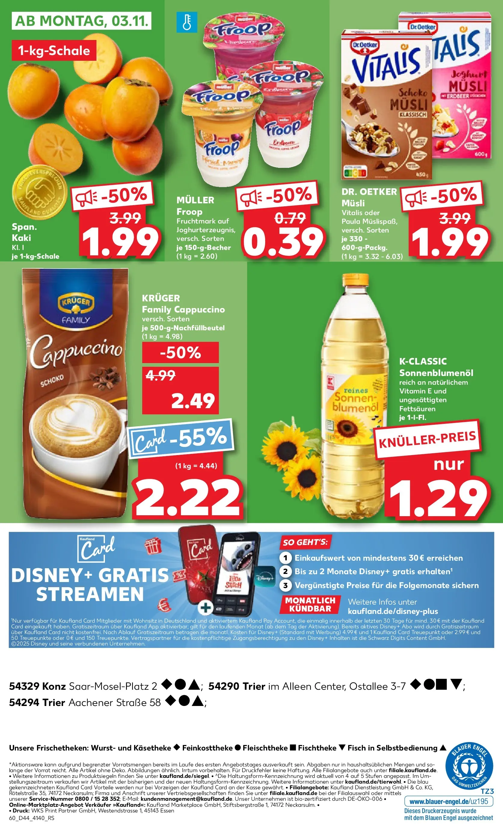 Prospekt Kaufland ab 30.10.2025 » Angebote Online zum Blättern | Seite: 60 | Produkte: Joghurt, Sonnenblumenol, Wurst, Kaki