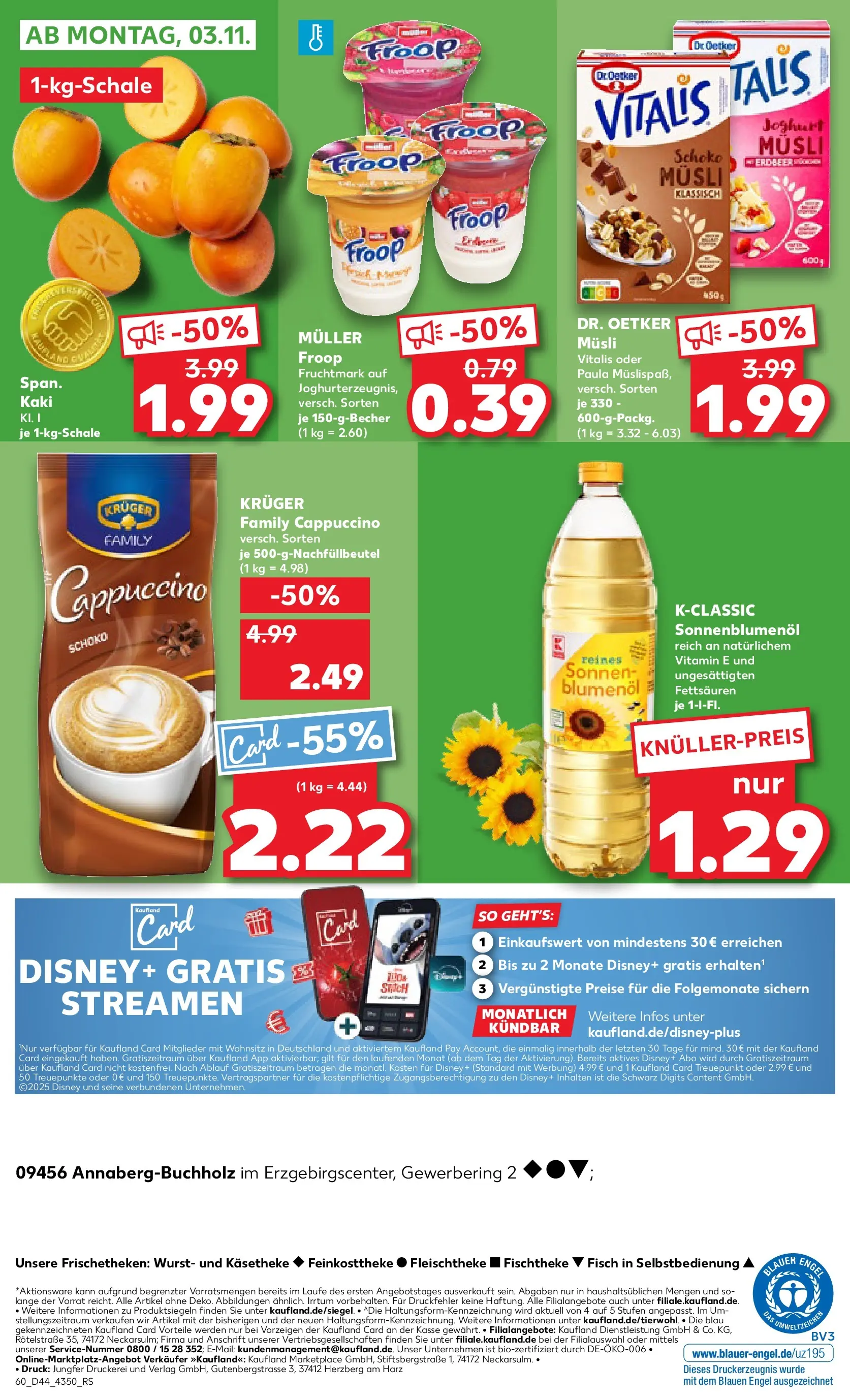Prospekt Kaufland ab 30.10.2025 » Angebote Online zum Blättern | Seite: 60 | Produkte: Froop, Sonnenblumenol, Wurst, Kaki