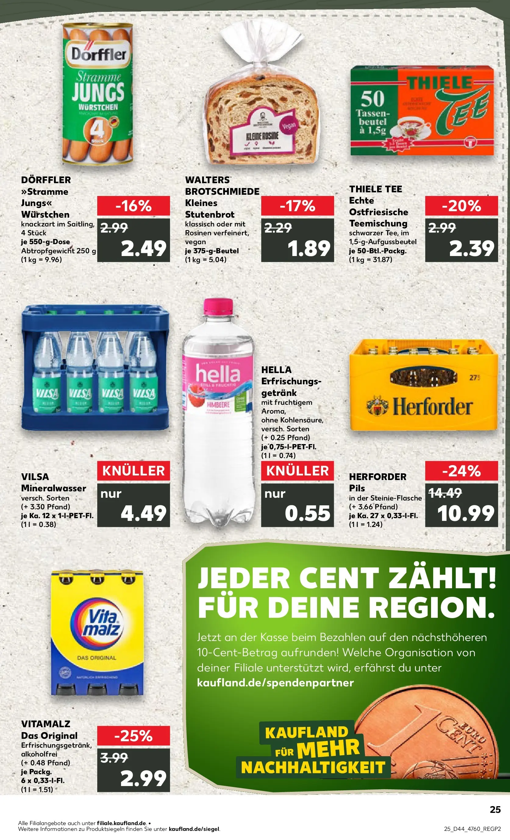 Prospekt Kaufland ab 29.10.2025 » Angebote und Werbung Online | Seite: 25 | Produkte: Mineralwasser, Rosinen, Hella, Himbeere Prospekt Kaufland ab 29.10.2025 » Angebote Online zum Blättern | Seite: 25 | Produkte: Mineralwasser, Rosinen, Hella, Himbeere