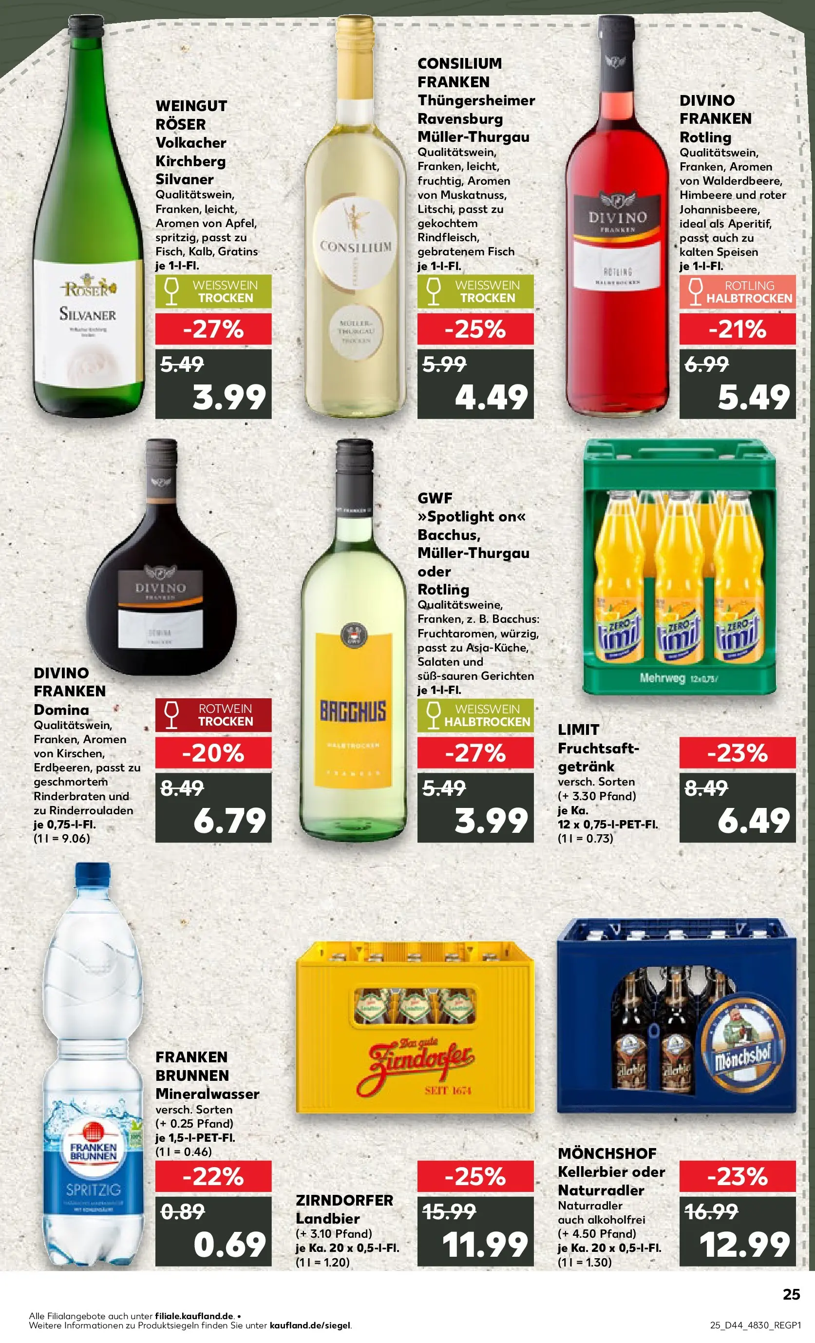 Prospekt Kaufland ab 30.10.2025 » Angebote und Werbung Online | Seite: 25 | Produkte: Rinderrouladen, Rinderbraten, Rotwein, Fisch Prospekt Kaufland ab 30.10.2025 » Angebote Online zum Blättern | Seite: 25 | Produkte: Rinderrouladen, Rinderbraten, Rotwein, Fisch