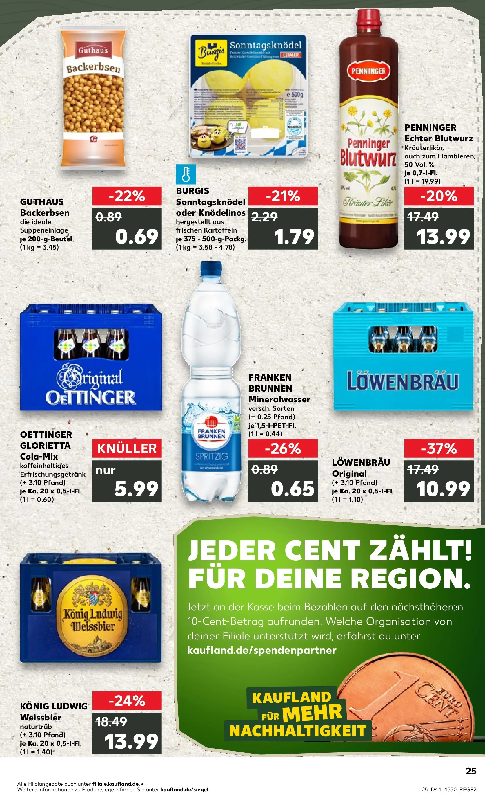 Prospekt Kaufland ab 30.10.2025 » Angebote und Werbung Online | Seite: 25 | Produkte: Weißbier, Oettinger, Mineralwasser, Kartoffeln Prospekt Kaufland ab 30.10.2025 » Angebote Online zum Blättern | Seite: 25 | Produkte: Weißbier, Oettinger, Mineralwasser, Kartoffeln