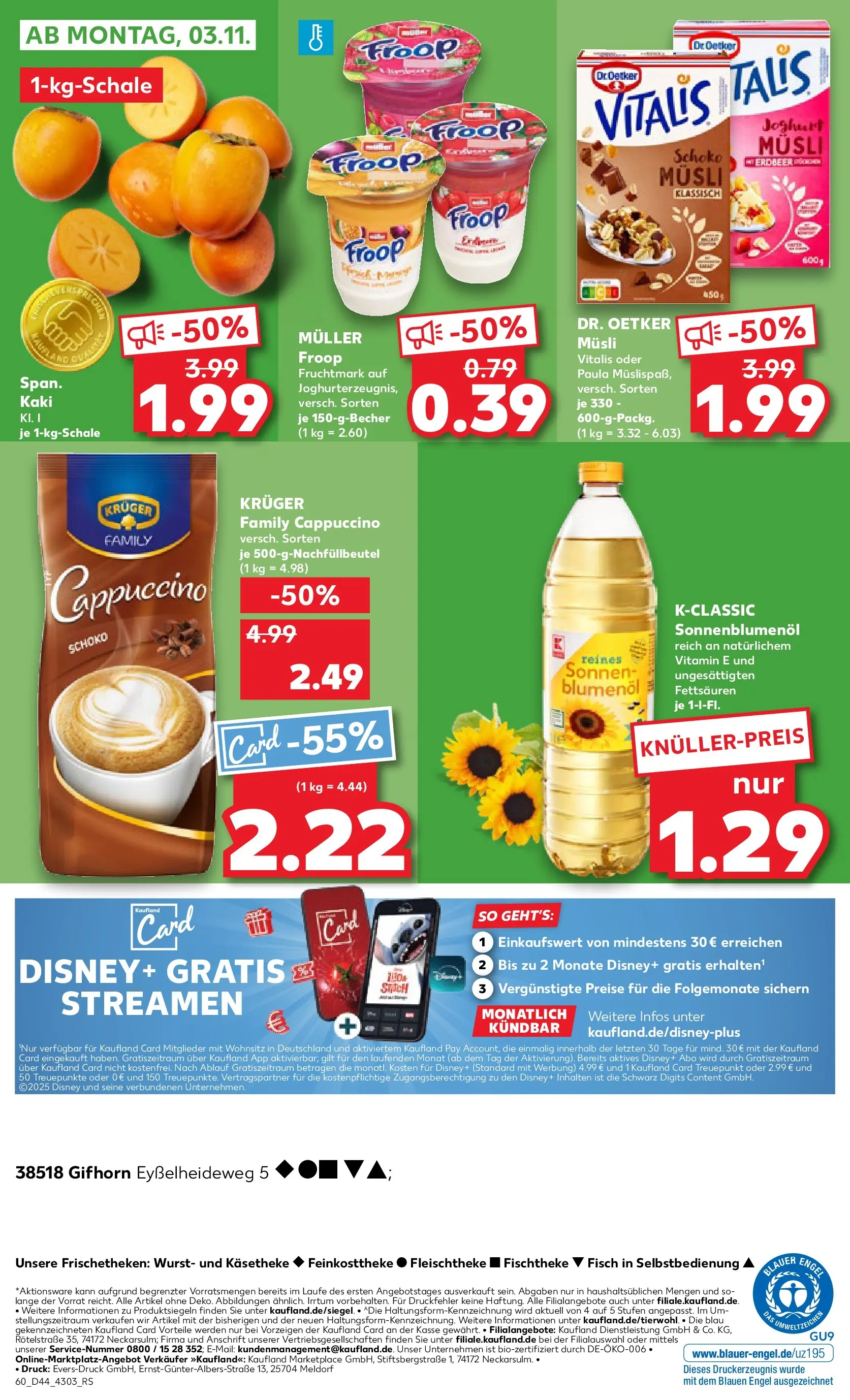 Prospekt Kaufland ab 30.10.2025 » Angebote und Werbung Online | Seite: 60 | Produkte: Musli, Froop, Wurst, Kaki Prospekt Kaufland ab 30.10.2025 » Angebote Online zum Blättern | Seite: 60 | Produkte: Musli, Froop, Wurst, Kaki