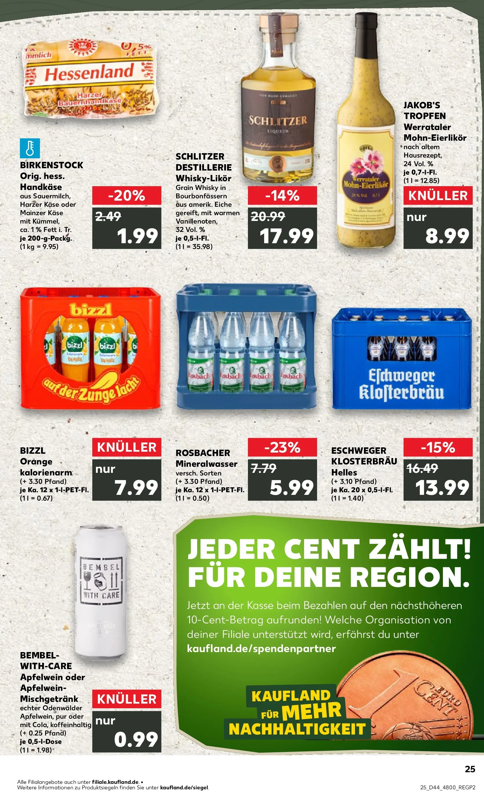 Prospekt Kaufland ab 30.10.2025 » Angebote Online zum Blättern | Seite: 25 | Produkte: Whisky, Käse, Mineralwasser, Apple