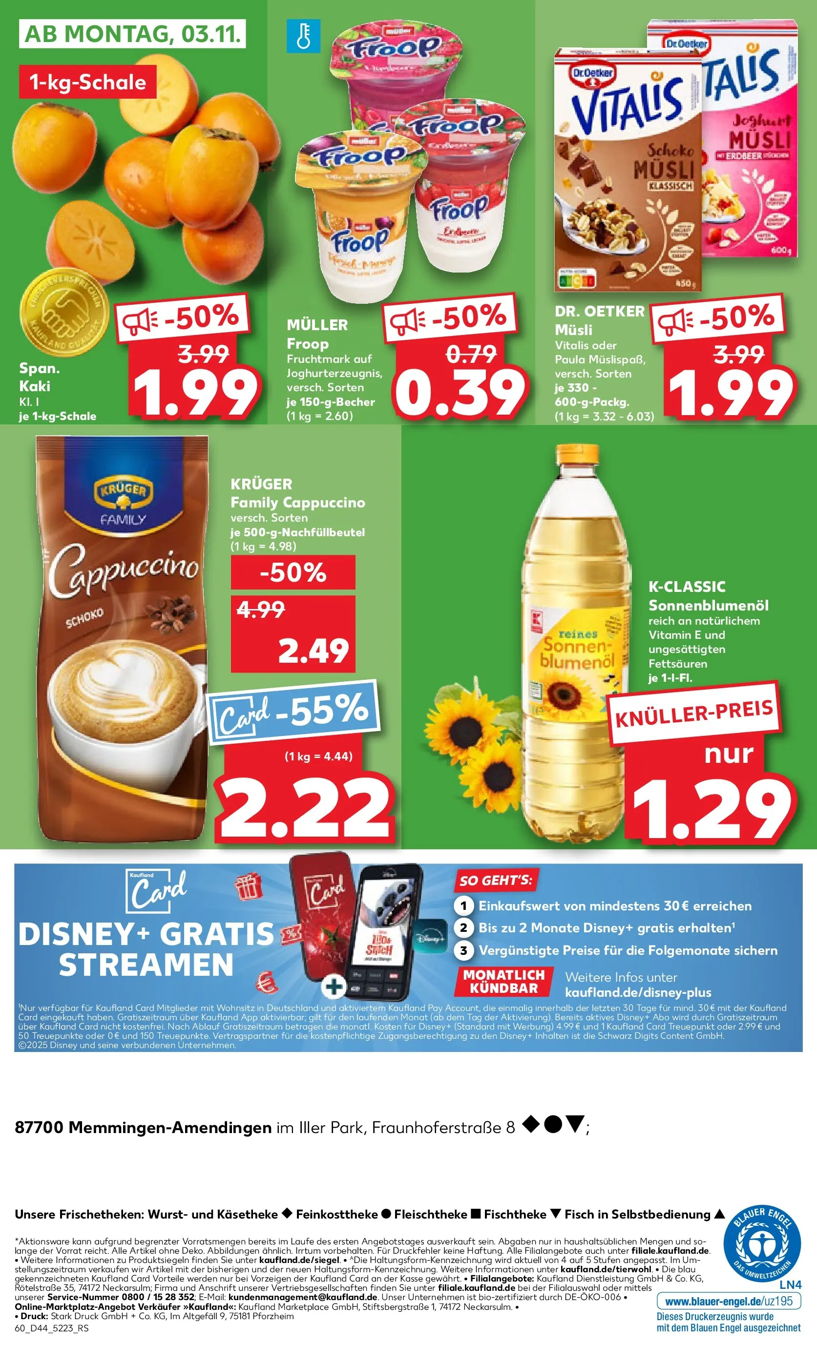 Prospekt Kaufland ab 30.10.2025 » Angebote Online zum Blättern | Seite: 60 | Produkte: Froop, Joghurt, Sonnenblumenol, Wurst