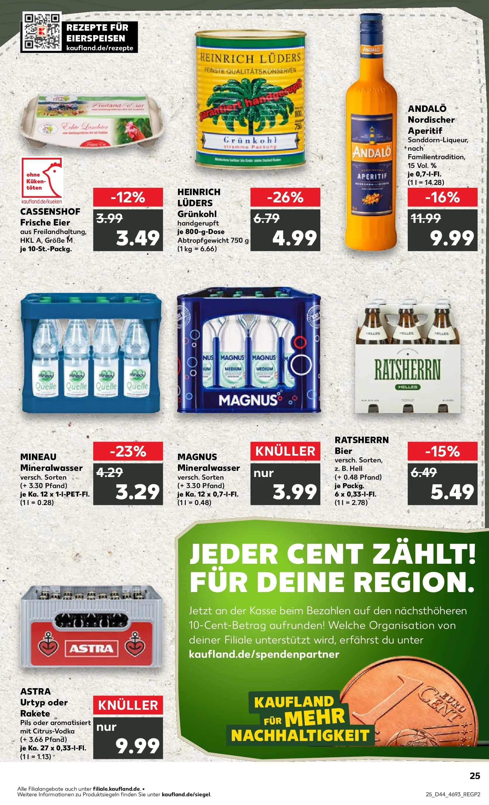 Prospekt Kaufland ab 29.10.2025 » Angebote und Werbung Online | Seite: 25 | Produkte: Eier, Bier, Astra, Mineralwasser Prospekt Kaufland ab 29.10.2025 » Angebote Online zum Blättern | Seite: 25 | Produkte: Eier, Bier, Astra, Mineralwasser