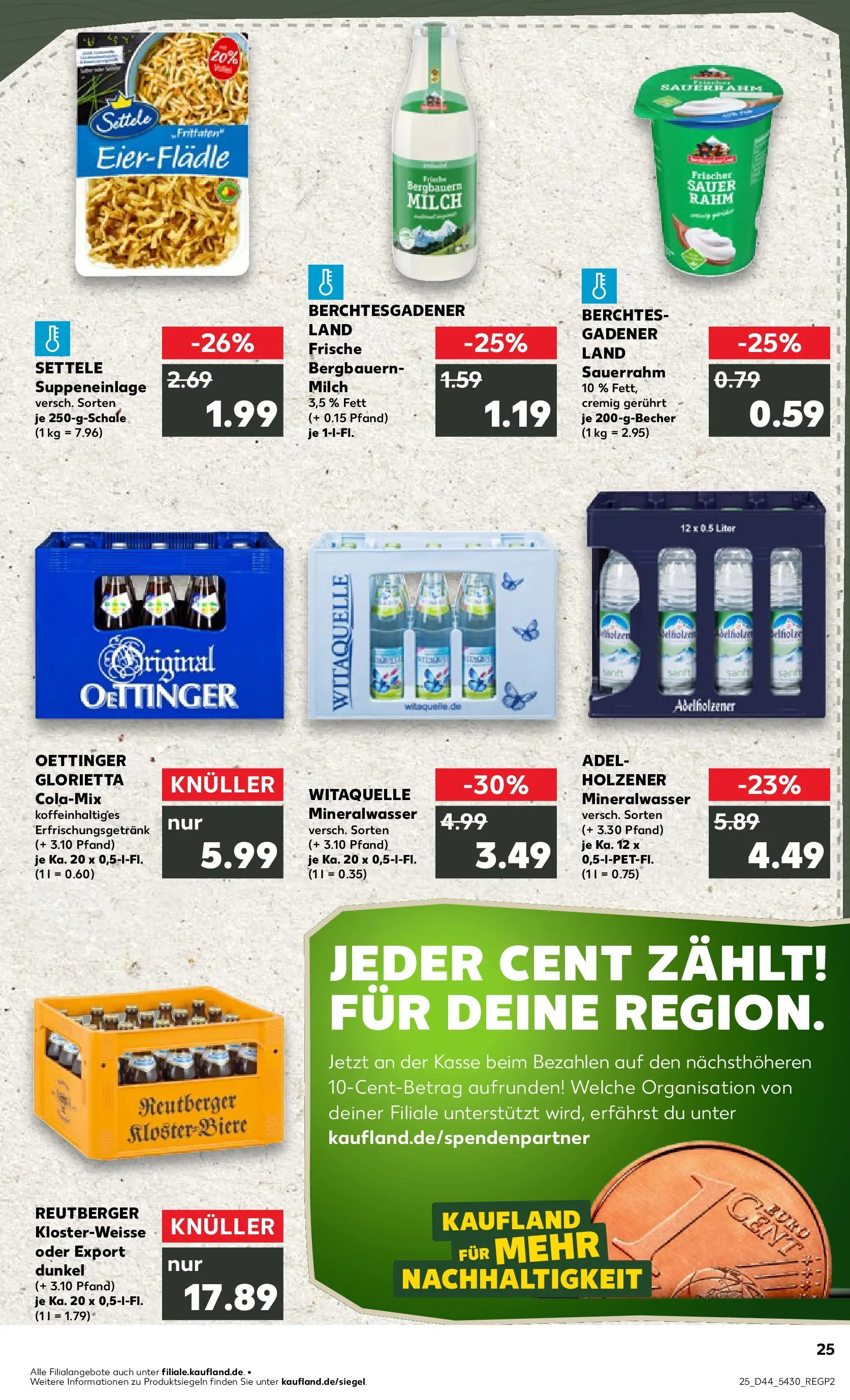 Prospekt Kaufland ab 30.10.2025 » Angebote und Werbung Online | Seite: 25 | Produkte: Cola, Milch, Oettinger, Sauerrahm Prospekt Kaufland ab 30.10.2025 » Angebote Online zum Blättern | Seite: 25 | Produkte: Cola, Milch, Oettinger, Sauerrahm