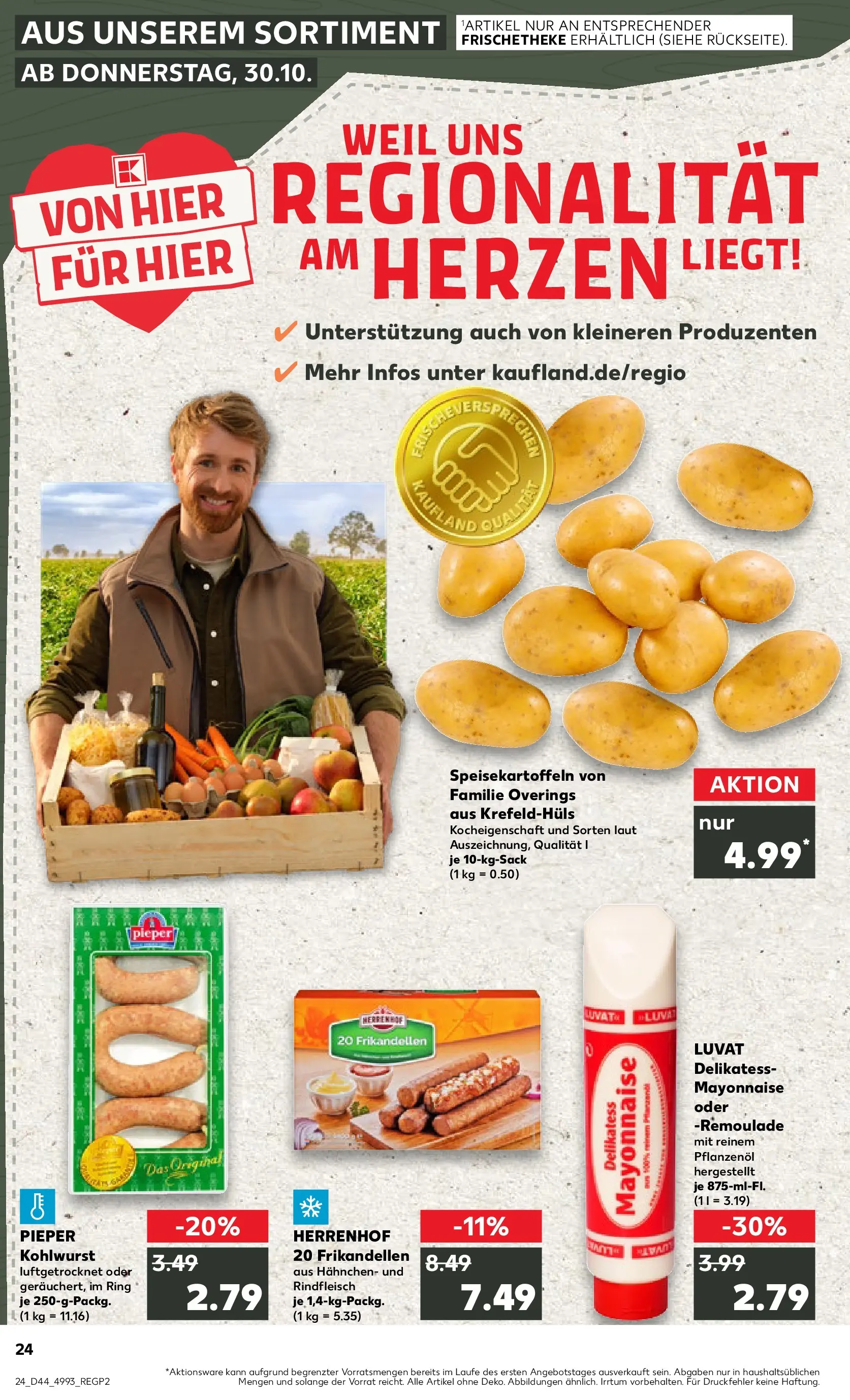 Prospekt Kaufland ab 30.10.2025 » Angebote und Werbung Online | Seite: 24 | Produkte: Hahnchen, Mayonnaise, Rindfleisch Prospekt Kaufland ab 30.10.2025 » Angebote Online zum Blättern | Seite: 24 | Produkte: Hahnchen, Mayonnaise, Rindfleisch