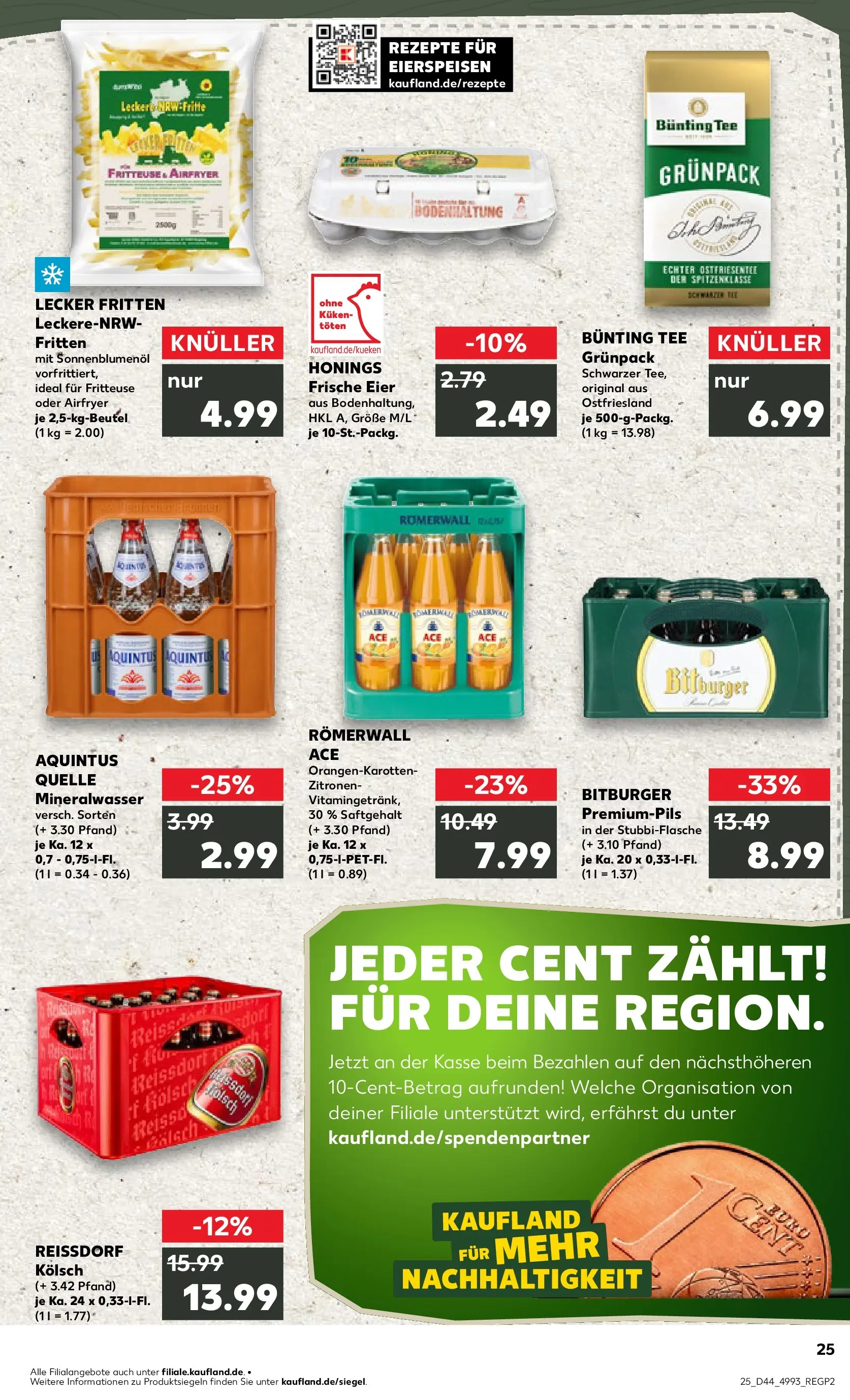 Prospekt Kaufland ab 30.10.2025 » Angebote und Werbung Online | Seite: 25 | Produkte: Bitburger, Eier, Sonnenblumenol, Tee Prospekt Kaufland ab 30.10.2025 » Angebote Online zum Blättern | Seite: 25 | Produkte: Bitburger, Eier, Sonnenblumenol, Tee