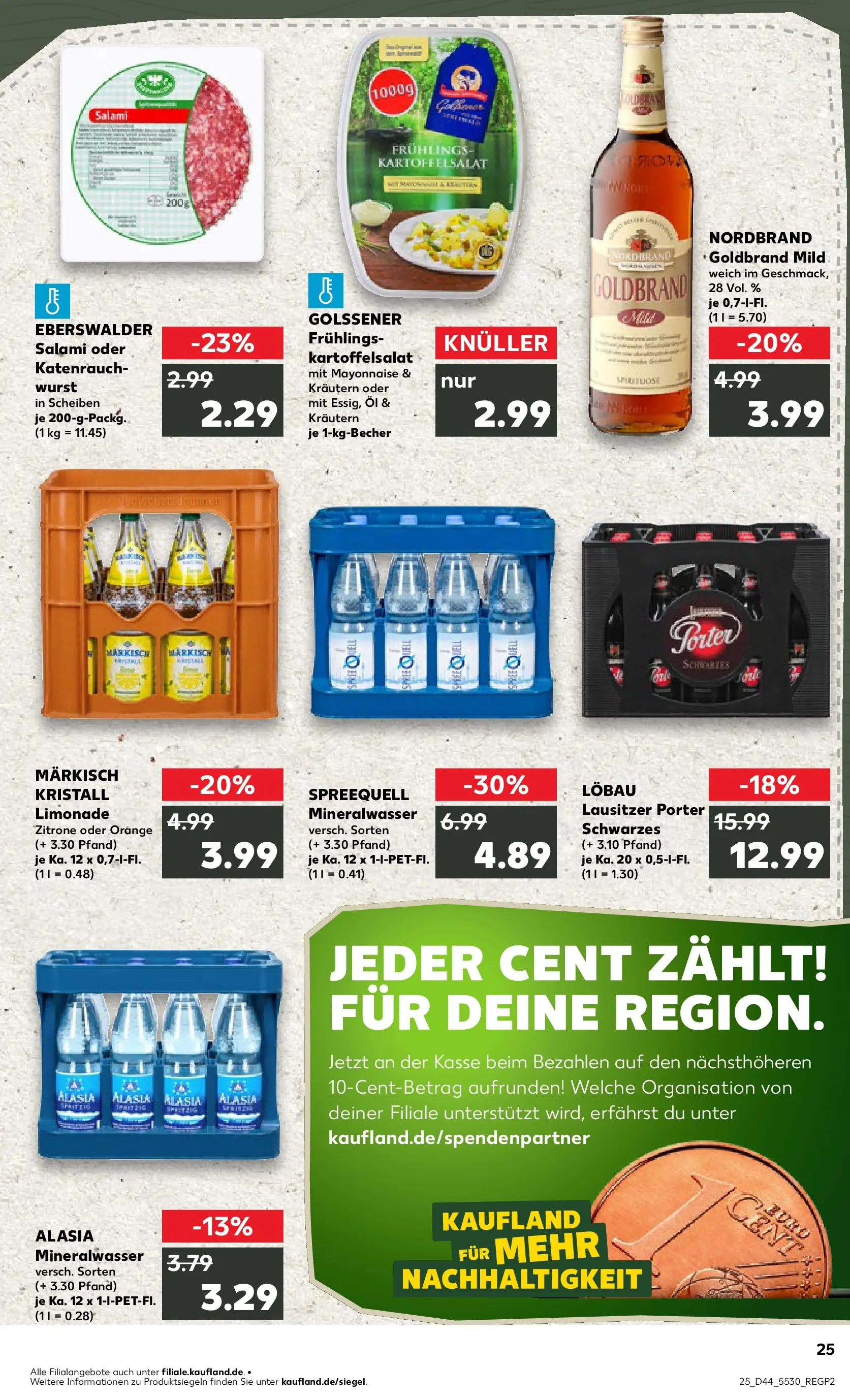 Prospekt Kaufland ab 30.10.2025 » Angebote Online zum Blättern | Seite: 25 | Produkte: Limonade, Mayonnaise, Zitrone, Salami