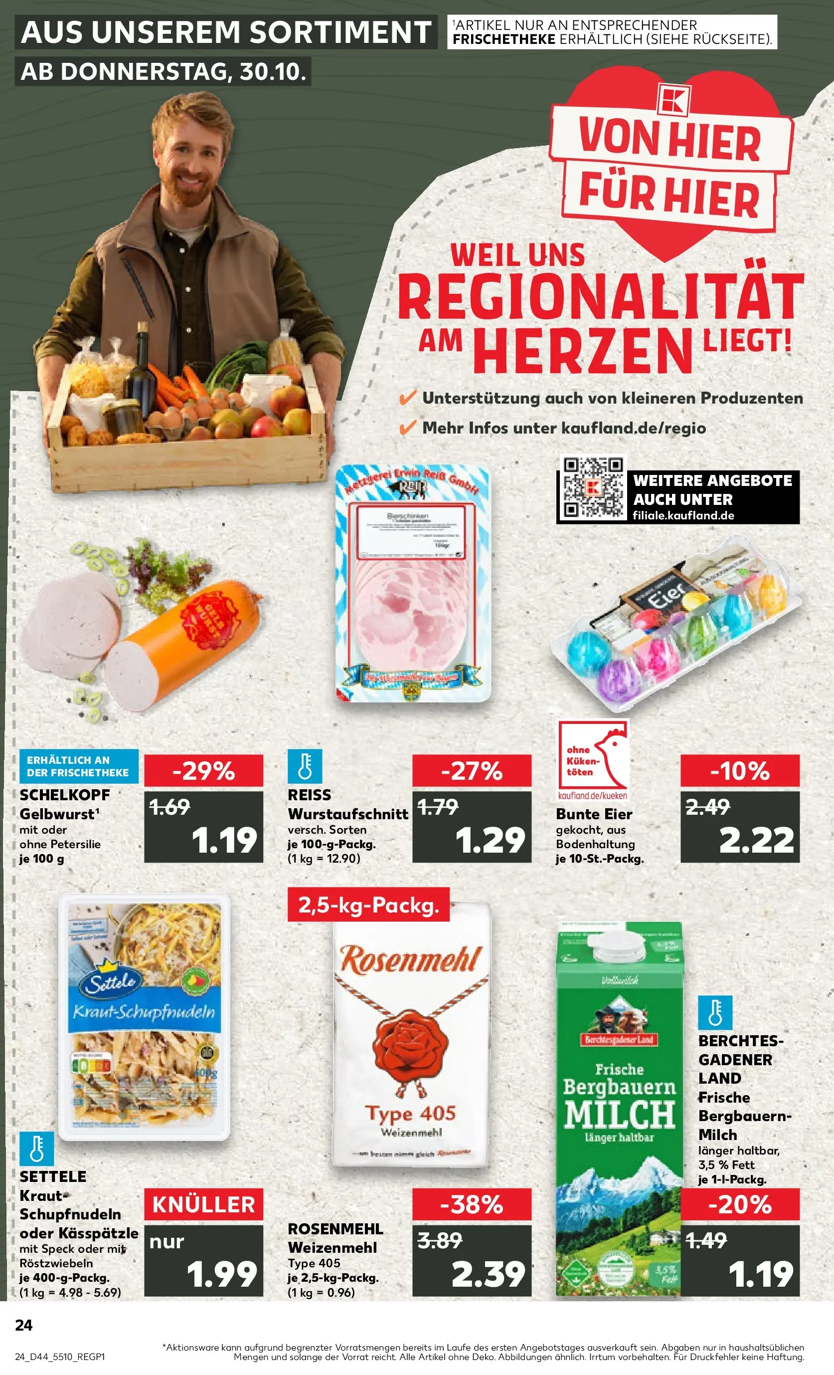 Prospekt Kaufland ab 30.10.2025 » Angebote Online zum Blättern | Seite: 24 | Produkte: Milch, Eier, Wurst, Petersilie