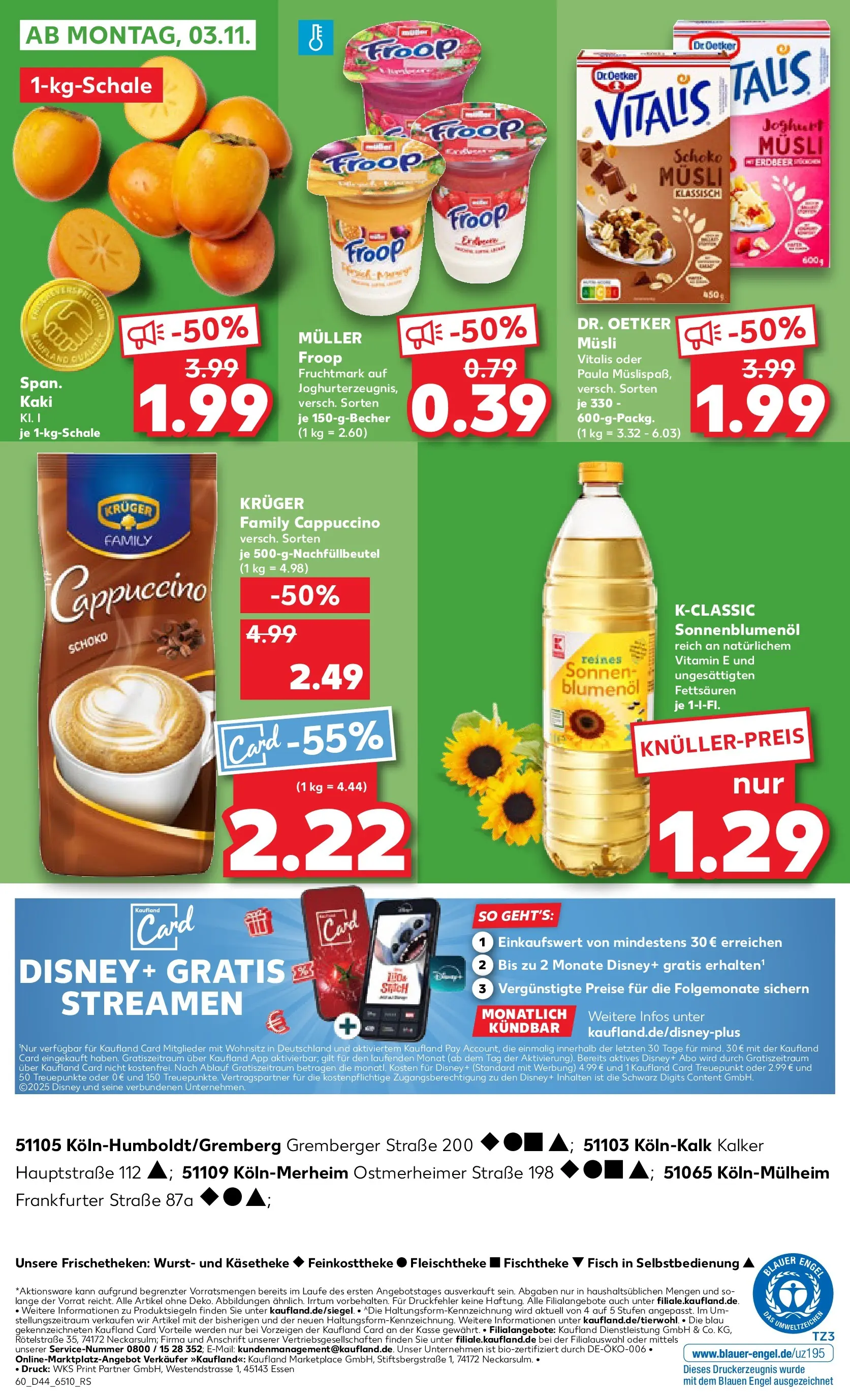 Prospekt Kaufland ab 29.10.2025 » Angebote Online zum Blättern | Seite: 60 | Produkte: Musli, Joghurt, Wurst, Kaki