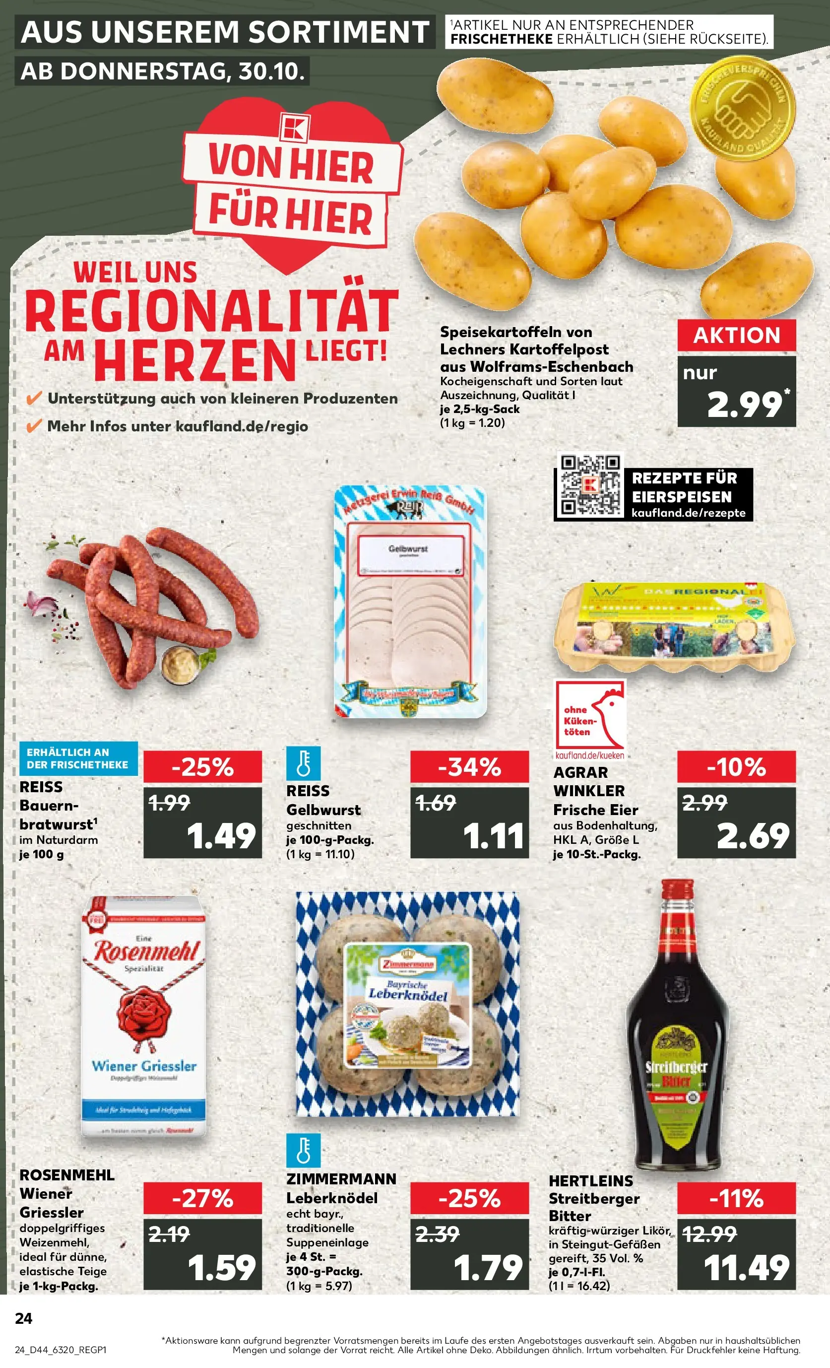 Prospekt Kaufland ab 30.10.2025 » Angebote und Werbung Online | Seite: 24 | Produkte: Eier, Reis Prospekt Kaufland ab 30.10.2025 » Angebote Online zum Blättern | Seite: 24 | Produkte: Eier, Reis