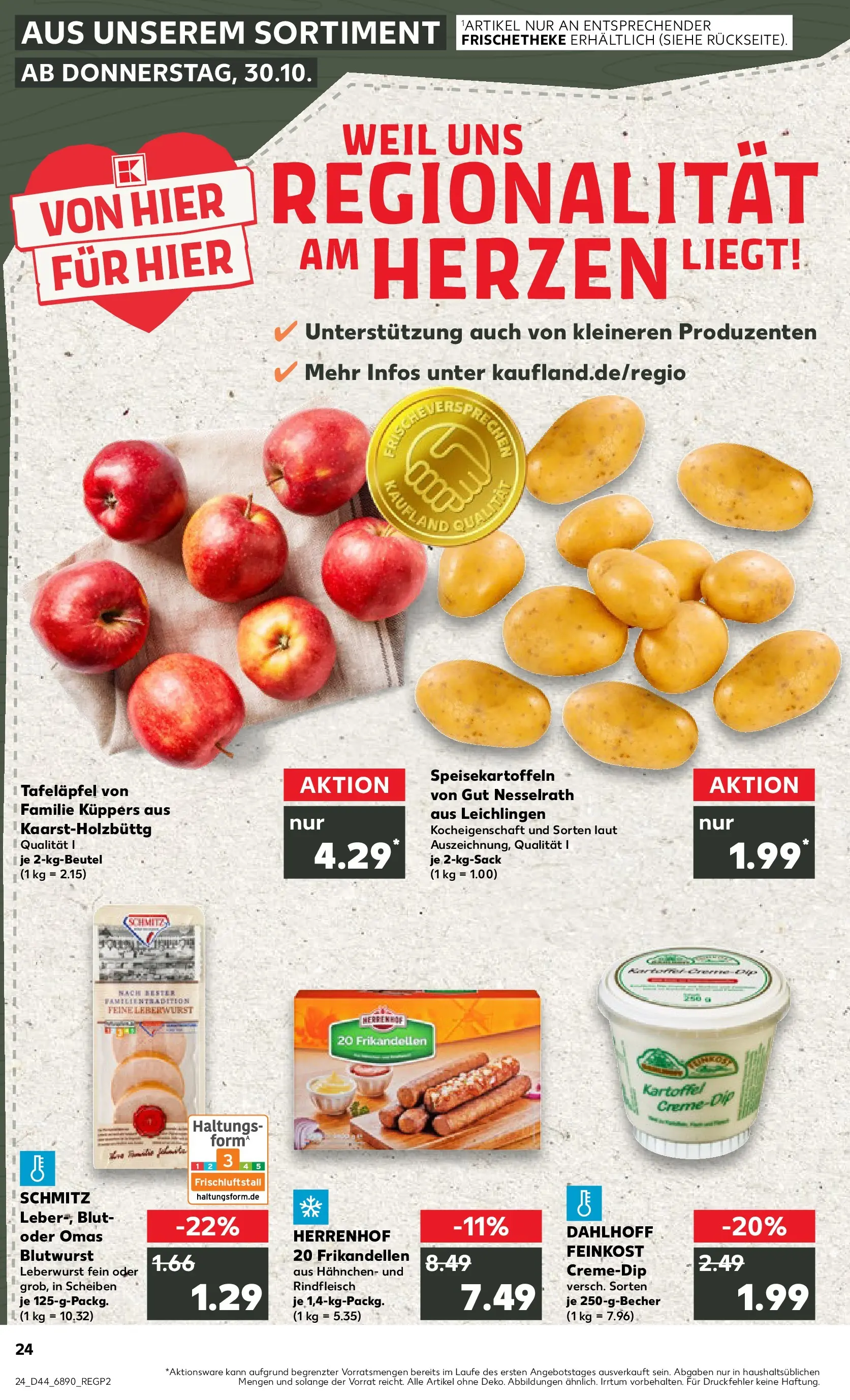 Prospekt Kaufland ab 29.10.2025 » Angebote Online zum Blättern | Seite: 24 | Produkte: Hahnchen, Rindfleisch