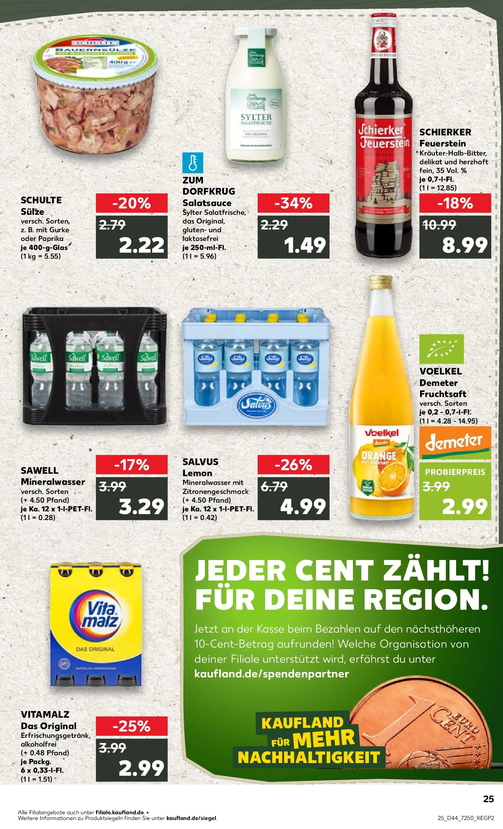 Prospekt Kaufland ab 30.10.2025 » Angebote und Werbung Online | Seite: 25 | Produkte: Dressing, Mineralwasser, Paprika, Fruchtsaft Prospekt Kaufland ab 30.10.2025 » Angebote Online zum Blättern | Seite: 25 | Produkte: Dressing, Mineralwasser, Paprika, Fruchtsaft