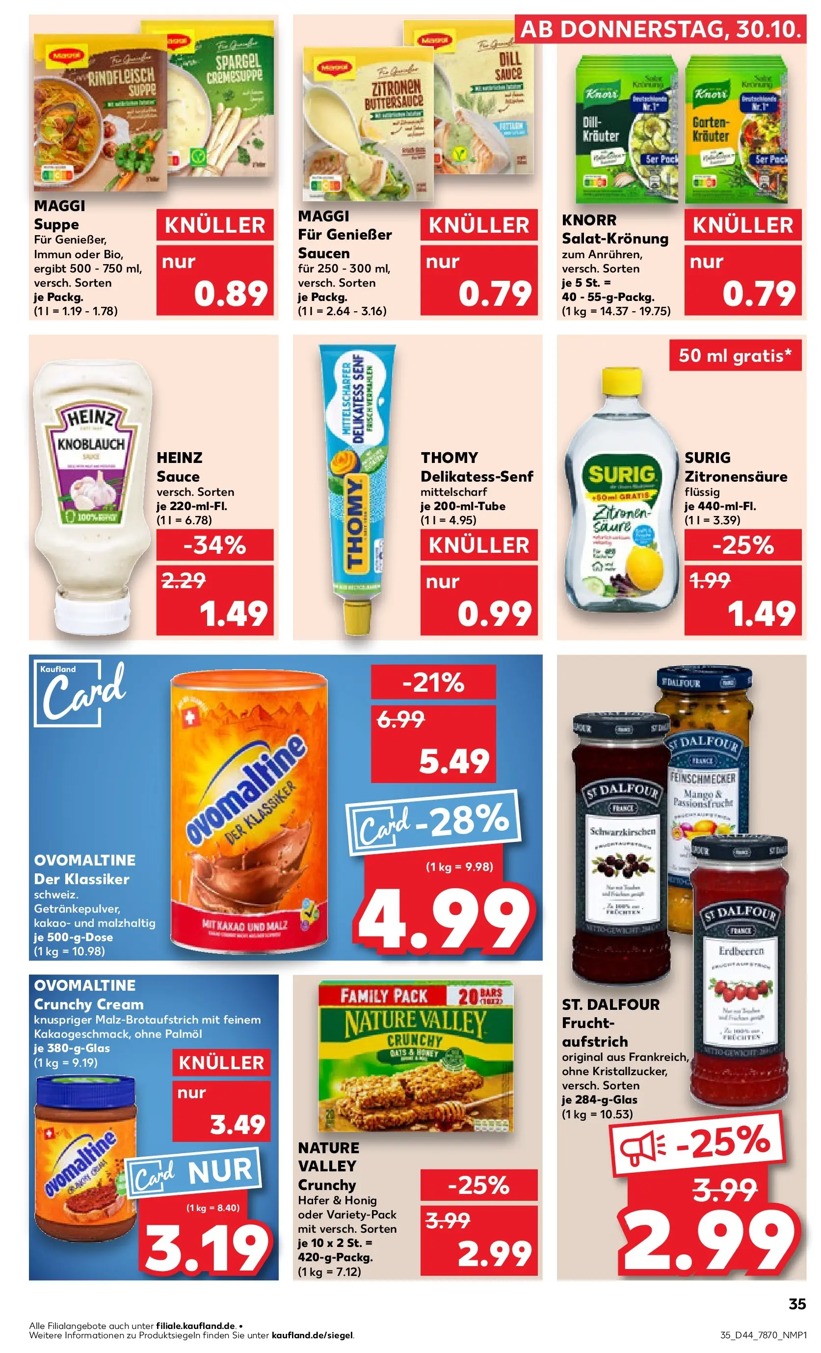 Prospekt Kaufland ab 30.10.2025 » Angebote Online zum Blättern | Seite: 35 | Produkte: Mango, Knoblauch, Erdbeeren, Zitronen