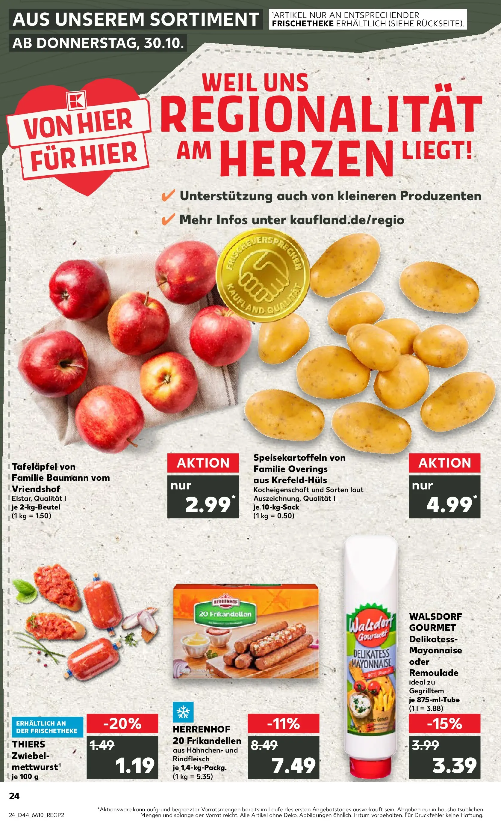 Prospekt Kaufland ab 30.10.2025 » Angebote und Werbung Online | Seite: 24 | Produkte: Hahnchen, Mayonnaise, Rindfleisch Prospekt Kaufland ab 30.10.2025 » Angebote Online zum Blättern | Seite: 24 | Produkte: Hahnchen, Mayonnaise, Rindfleisch
