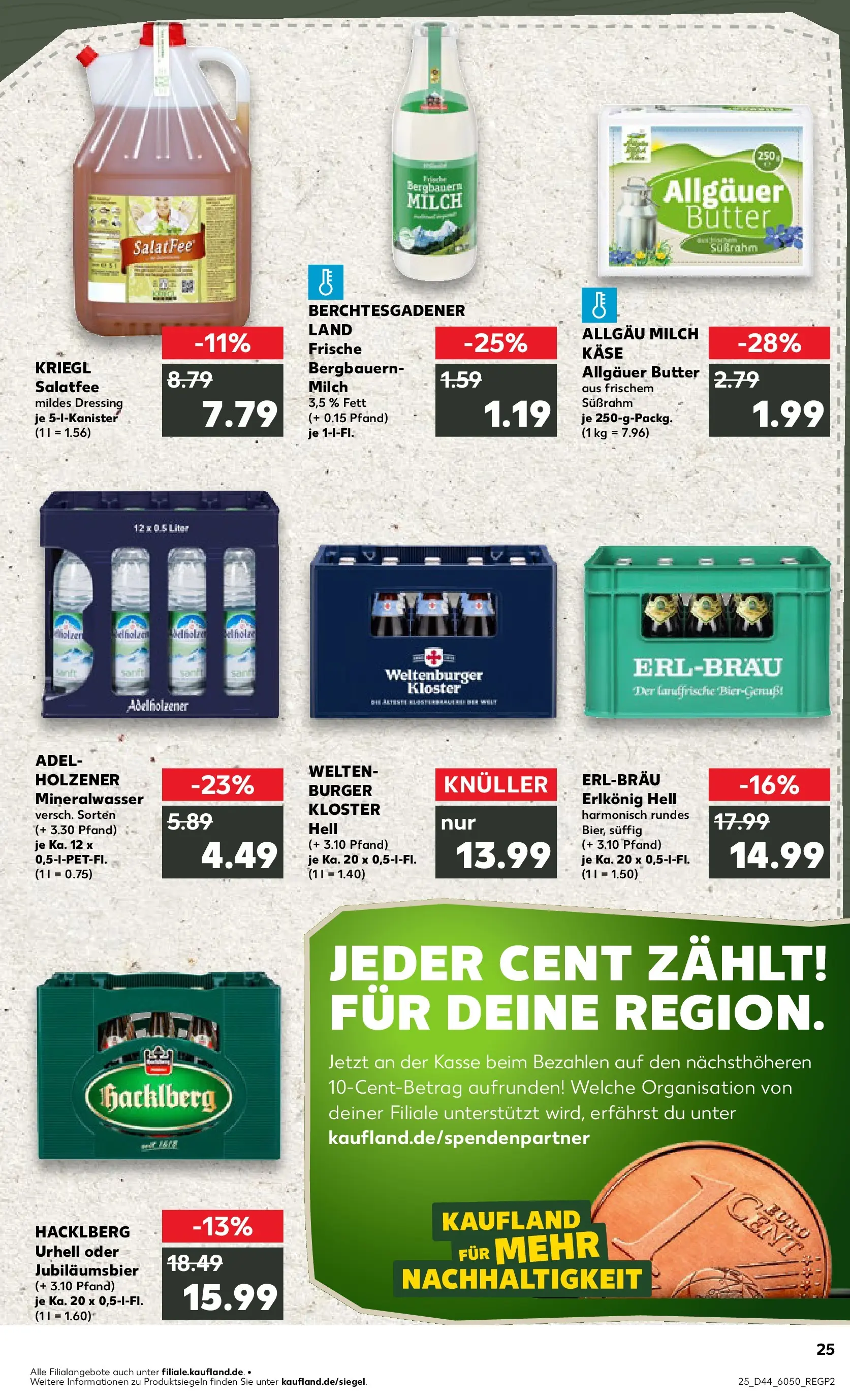 Prospekt Kaufland ab 30.10.2025 » Angebote Online zum Blättern | Seite: 25 | Produkte: Butter, Käse, Dressing, Burger