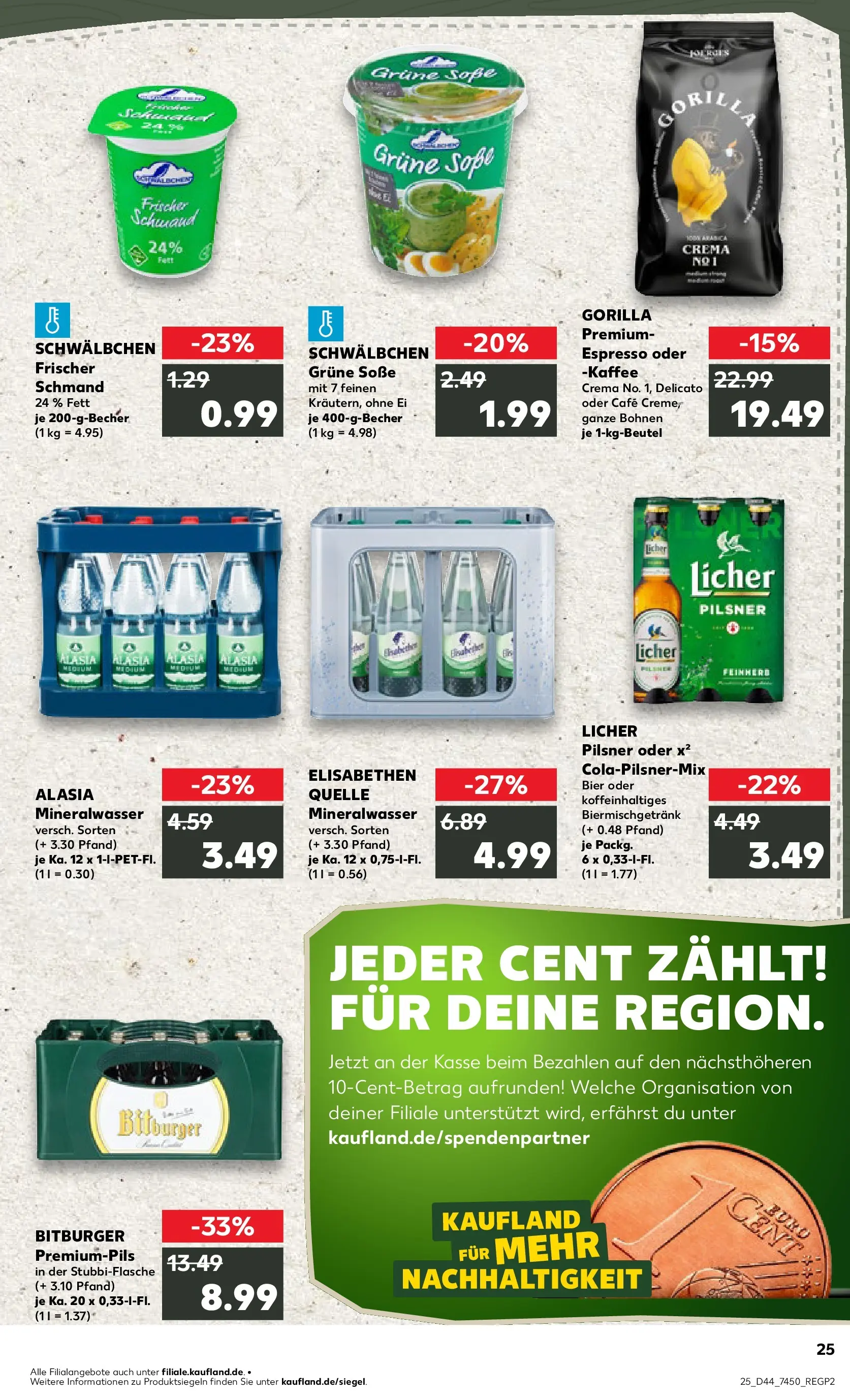 Prospekt Kaufland ab 30.10.2025 » Angebote und Werbung Online | Seite: 25 | Produkte: Bitburger, Bier, Mineralwasser, Soße Prospekt Kaufland ab 30.10.2025 » Angebote Online zum Blättern | Seite: 25 | Produkte: Bitburger, Bier, Mineralwasser, Soße