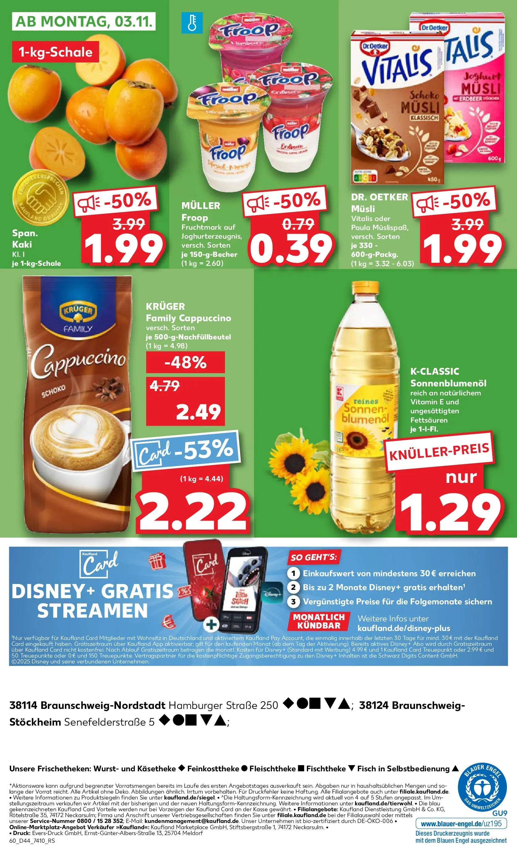 Prospekt Kaufland ab 30.10.2025 » Angebote und Werbung Online | Seite: 60 | Produkte: Musli, Froop, Sonnenblumenol, Kaki Prospekt Kaufland ab 30.10.2025 » Angebote Online zum Blättern | Seite: 60 | Produkte: Musli, Froop, Sonnenblumenol, Kaki