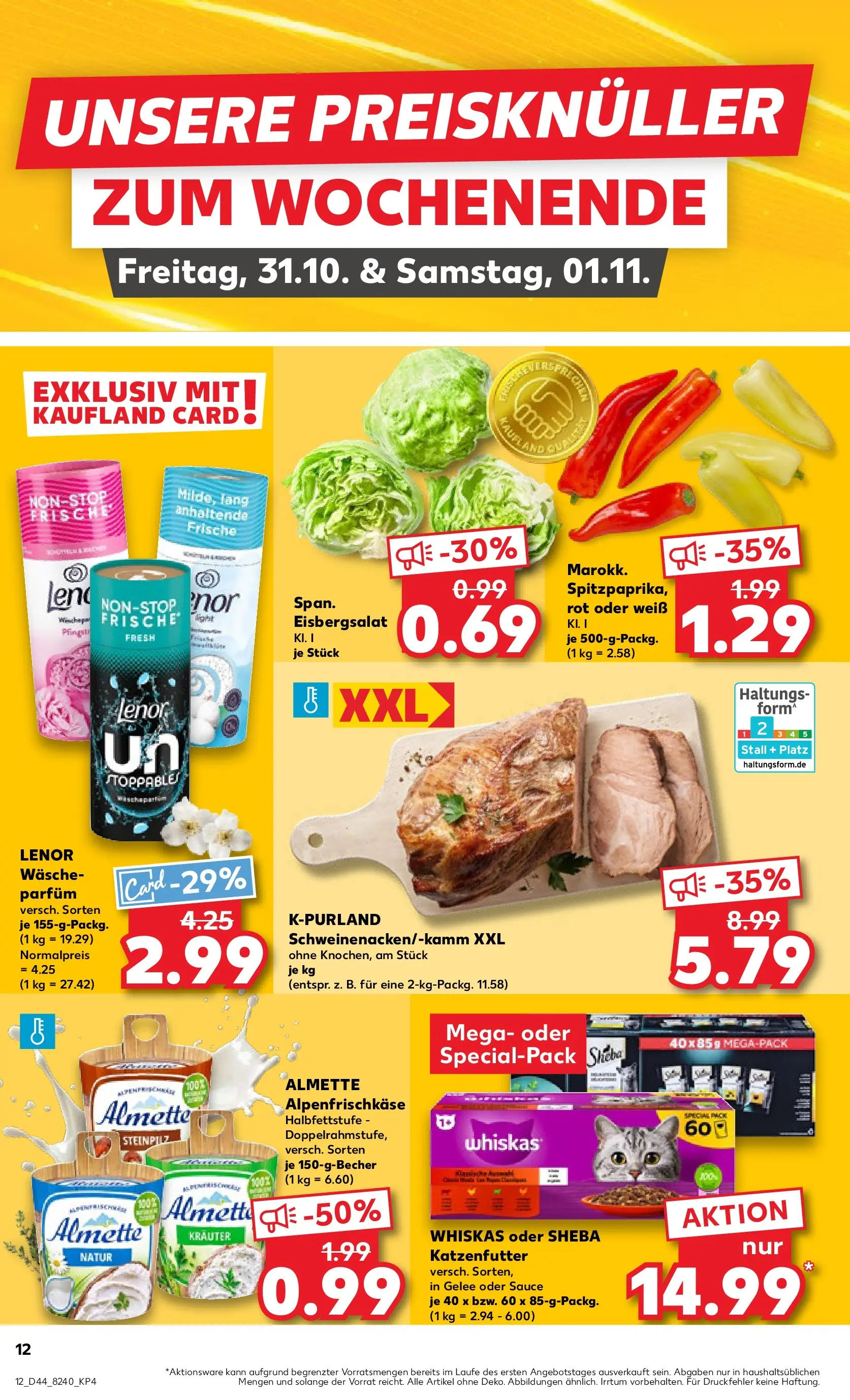 Prospekt Kaufland ab 30.10.2025 » Angebote und Werbung Online | Seite: 12 | Produkte: Lenor, Almette, Sheba, Parfüm Prospekt Kaufland ab 30.10.2025 » Angebote Online zum Blättern | Seite: 12 | Produkte: Lenor, Almette, Sheba, Parfüm