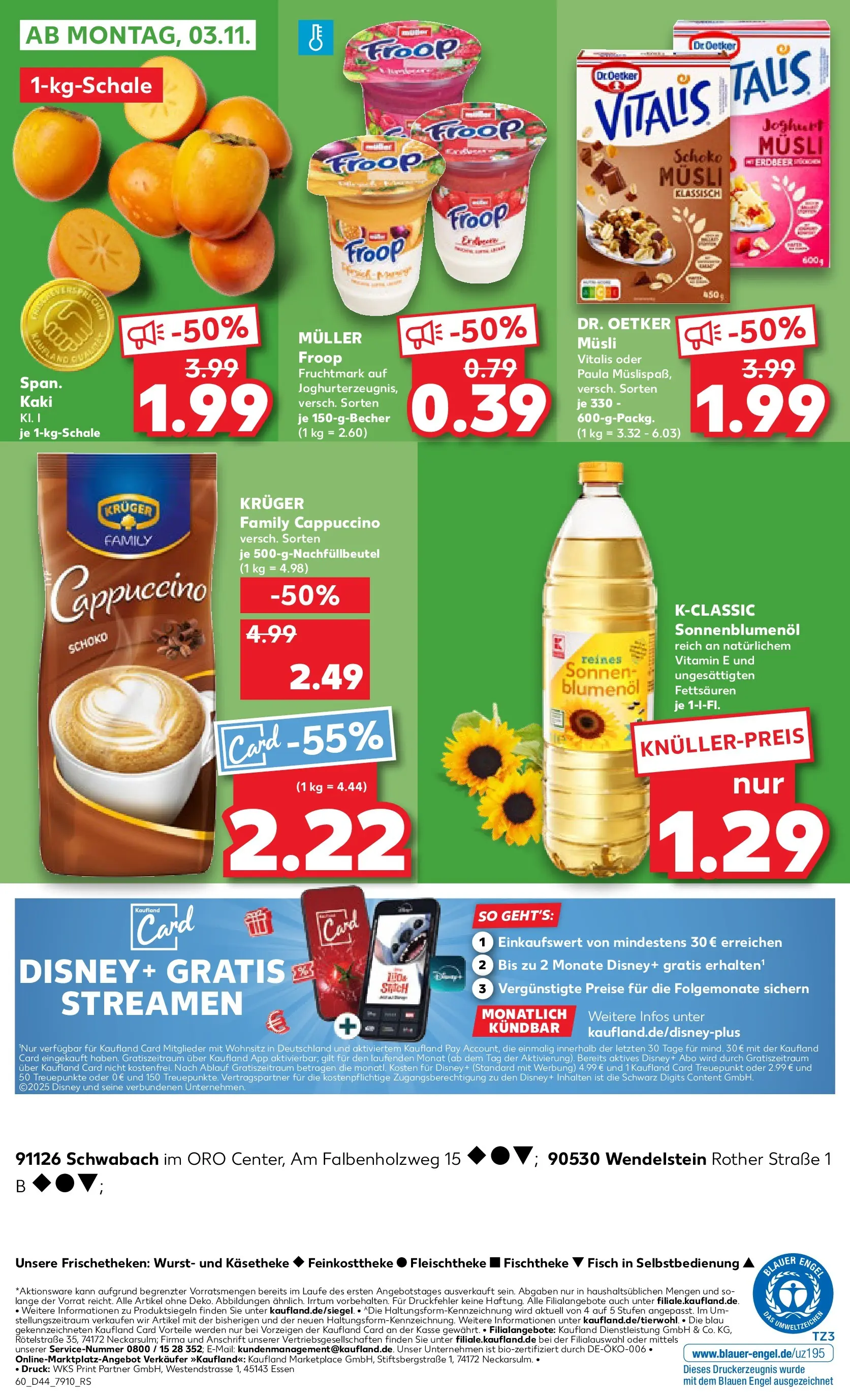 Prospekt Kaufland ab 29.10.2025 » Angebote und Werbung Online | Seite: 60 | Produkte: Musli, Froop, Sonnenblumenol, Wurst Prospekt Kaufland ab 29.10.2025 » Angebote Online zum Blättern | Seite: 60 | Produkte: Musli, Froop, Sonnenblumenol, Wurst