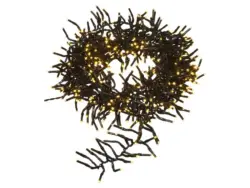 LED-Büschellichterkette 1.152 LEDs Warmweiß Schwarzes Kabel 11,2 m