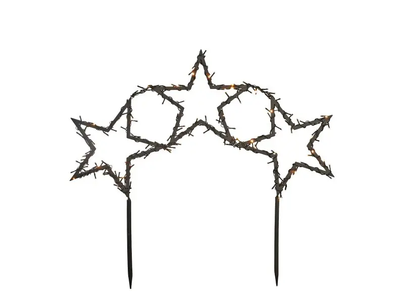 Luca Lighting Gartenstecker Garden D'light Stern Schwarz 180 Lichter