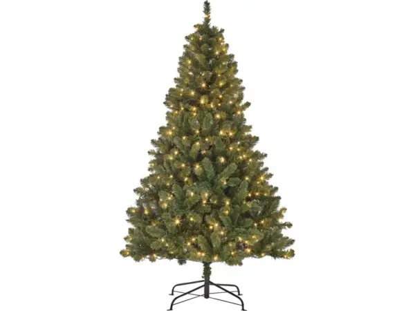 Kunsttanne Tramso mit LED-Beleuchtung 215 cm Ø 127 cm Grün