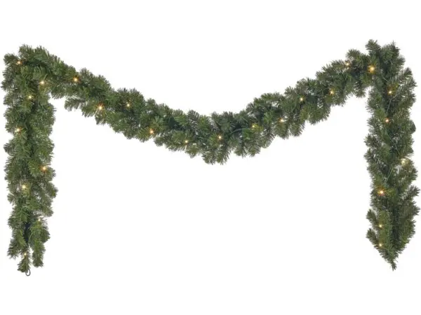 Künstliche Tannengirlande Tramso 270 cm 25 LED Warm-/ Kaltweiß Indoor & Outdoor