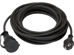 Verlängerungskabel 10 m Schwarz H05RR-F 3G1,5