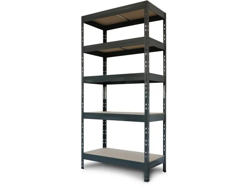 Ar Shelving Schwerlast-Steckregal Rivet M 180cm x 90 cm x 40cm 5B Anthrazit FSC®