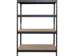 Ar Shelving Schwerlast-Steckregal Rivet L 180cm x 120cm x 45cm 4B Anthrazit FSC®