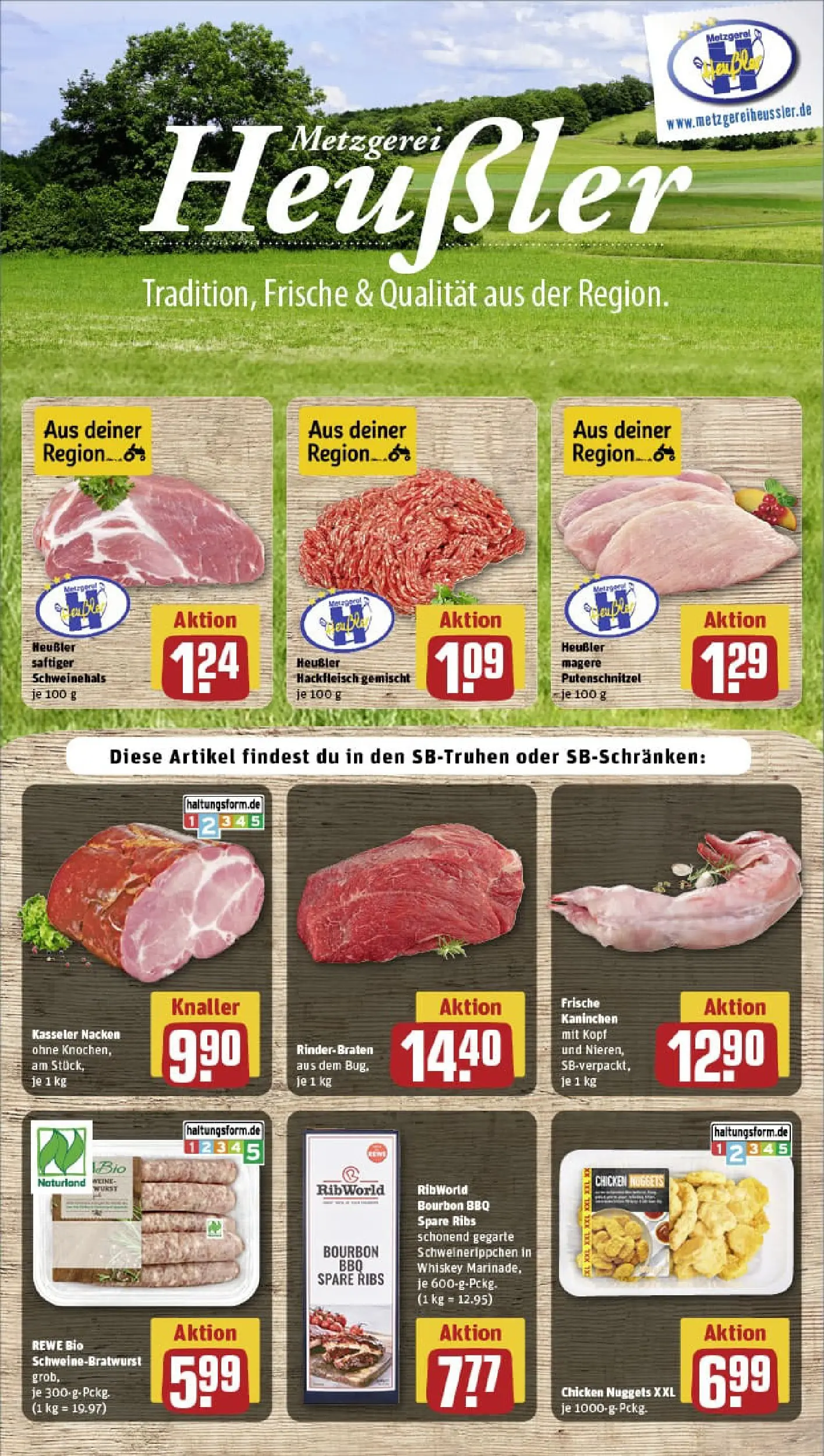 REWE Prospekt ab 02.11.2025 zum Blättern » Angebote | Seite: 10 | Produkte: Kaninchen, Kasseler nacken, Putenschnitzel, Whiskey