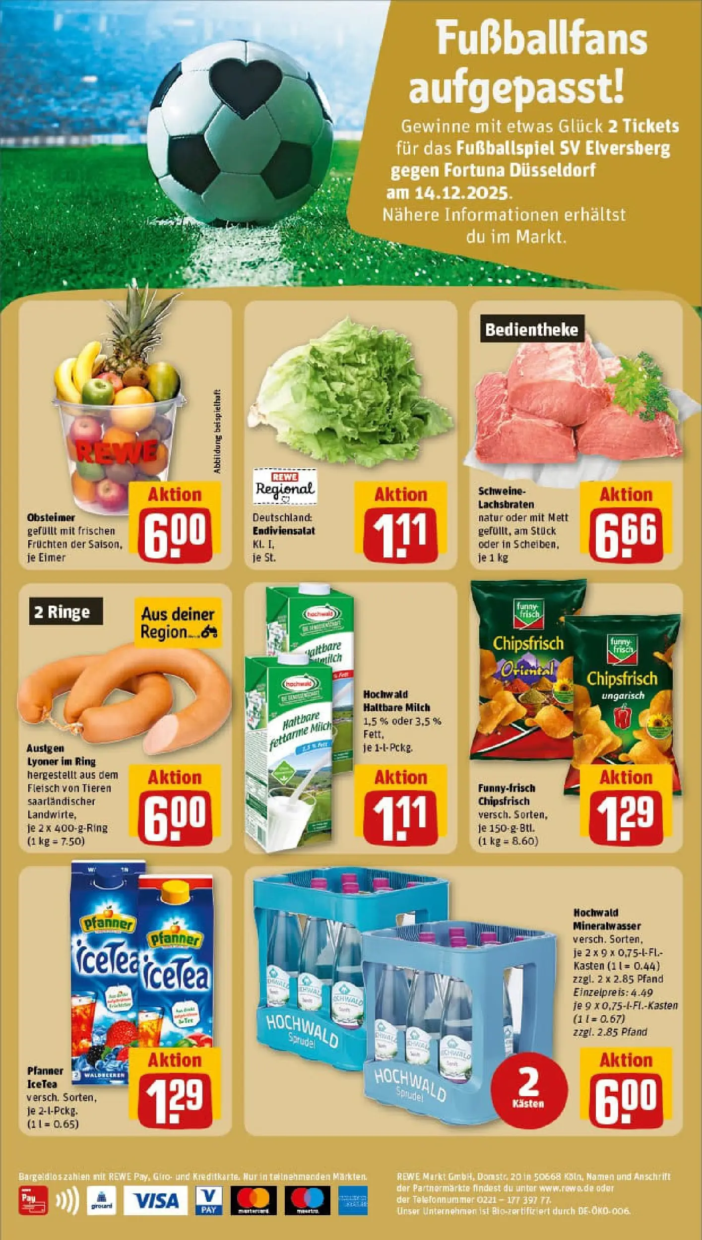 REWE Prospekt ab 02.11.2025 zum Blättern » Angebote | Seite: 2 | Produkte: Milch, Mineralwasser, Chips, Fleisch