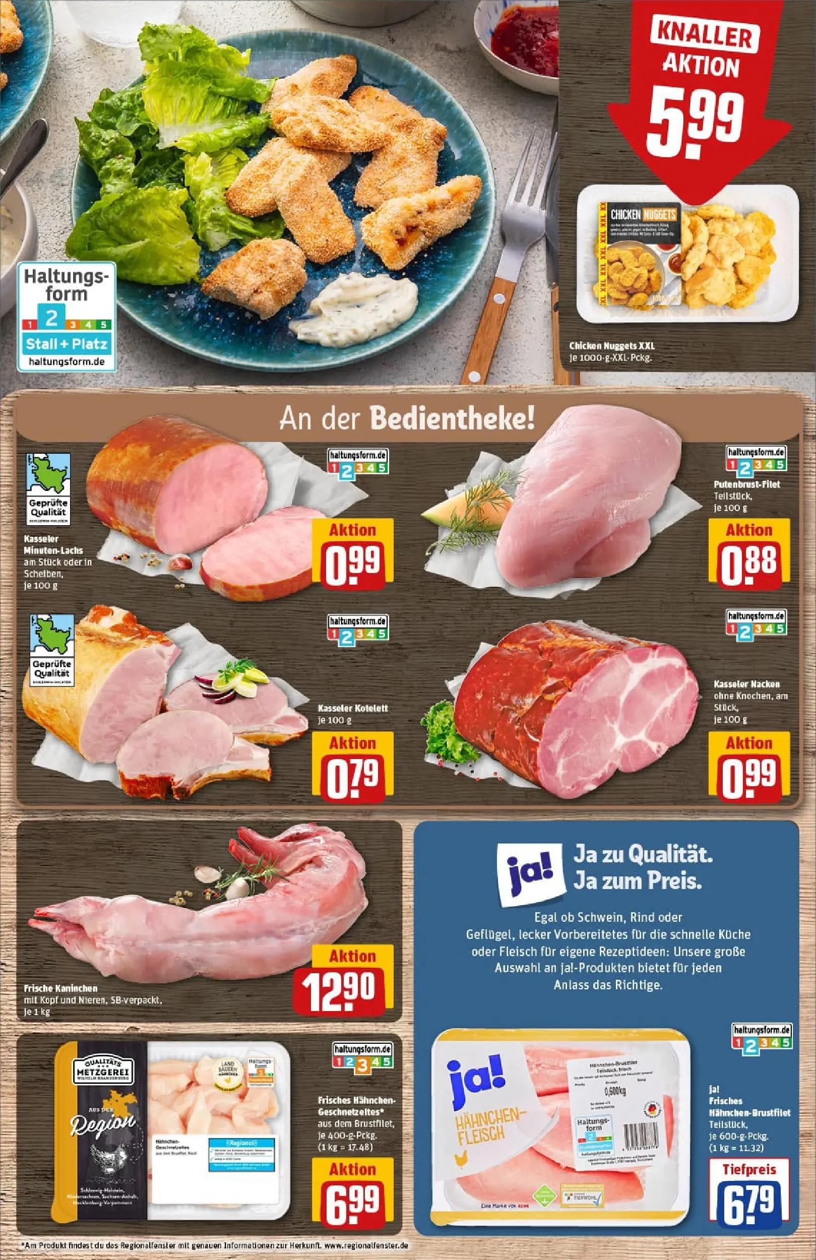 REWE Prospekt ab 02.11.2025 zum Blättern » Angebote | Seite: 8 | Produkte: Hahnchen, Küche, Kasseler nacken, Fleisch