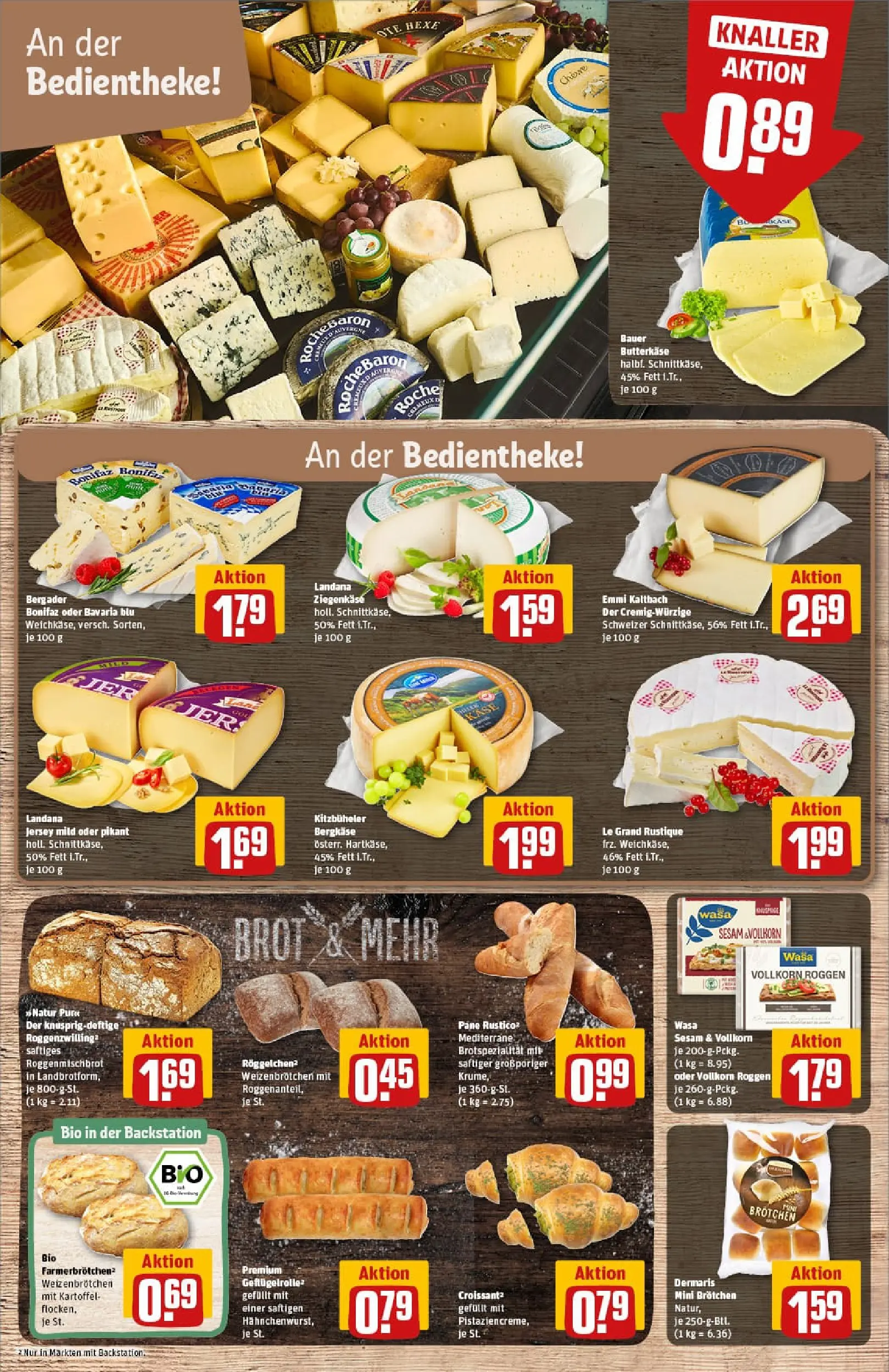 REWE Prospekt ab 02.11.2025 zum Blättern » Angebote | Seite: 11 | Produkte: Ziegenkäse, Pane, Croissant, Brot
