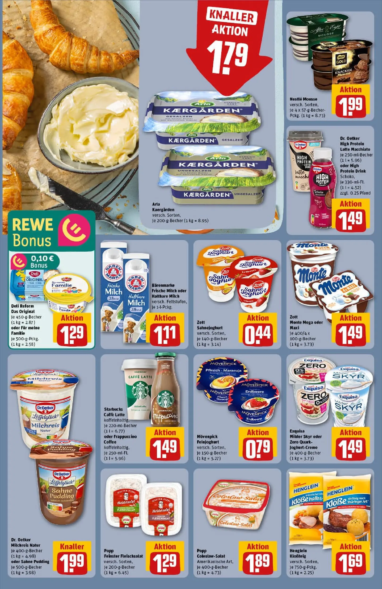 REWE Prospekt ab 02.11.2025 zum Blättern » Angebote | Seite: 14 | Produkte: Margarine, Joghurt, Pudding, Deli reform