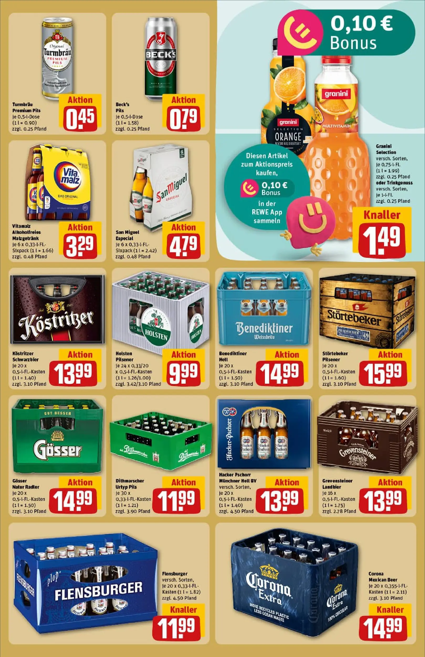 REWE Prospekt ab 02.11.2025 zum Blättern » Angebote | Seite: 21 | Produkte: Kostritzer, Bier, Holsten, Granini