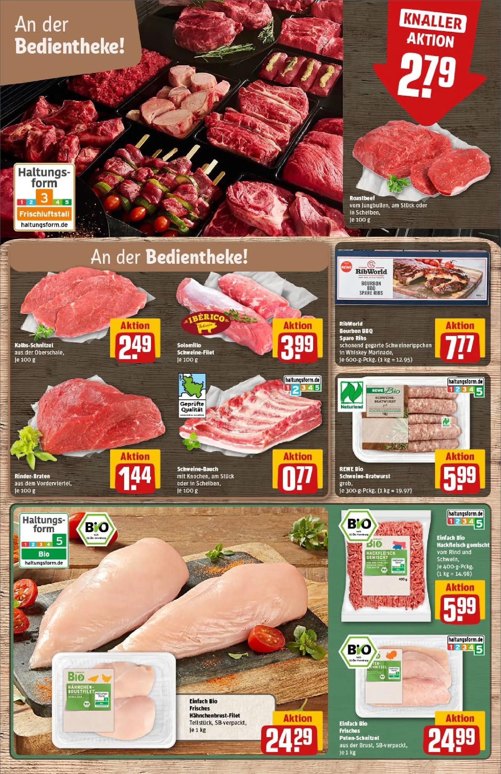 REWE Prospekt ab 02.11.2025 zum Blättern » Angebote | Seite: 9 | Produkte: Spare ribs, Schnitzel, Bourbon, Whiskey