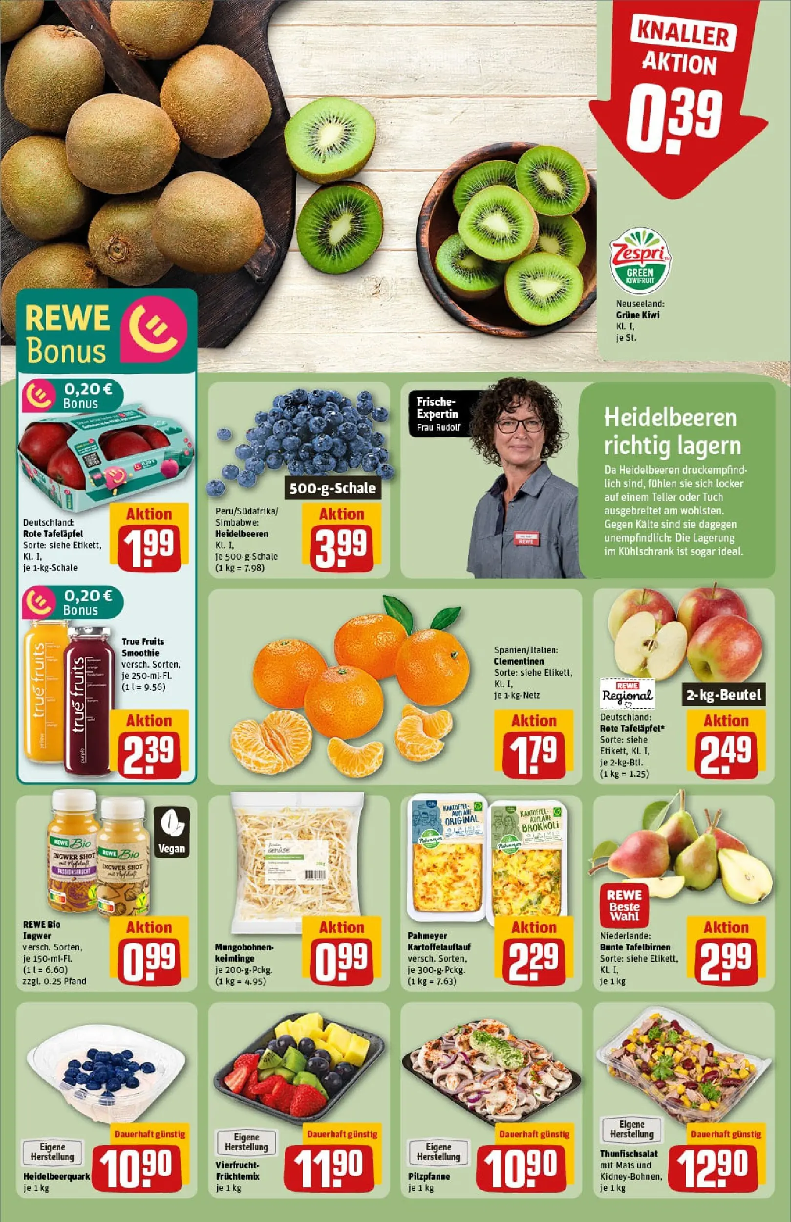 REWE Prospekt ab 02.11.2025 zum Blättern » Angebote | Seite: 6 | Produkte: Quark, Kühlschrank, Heidelbeeren, Brokkoli