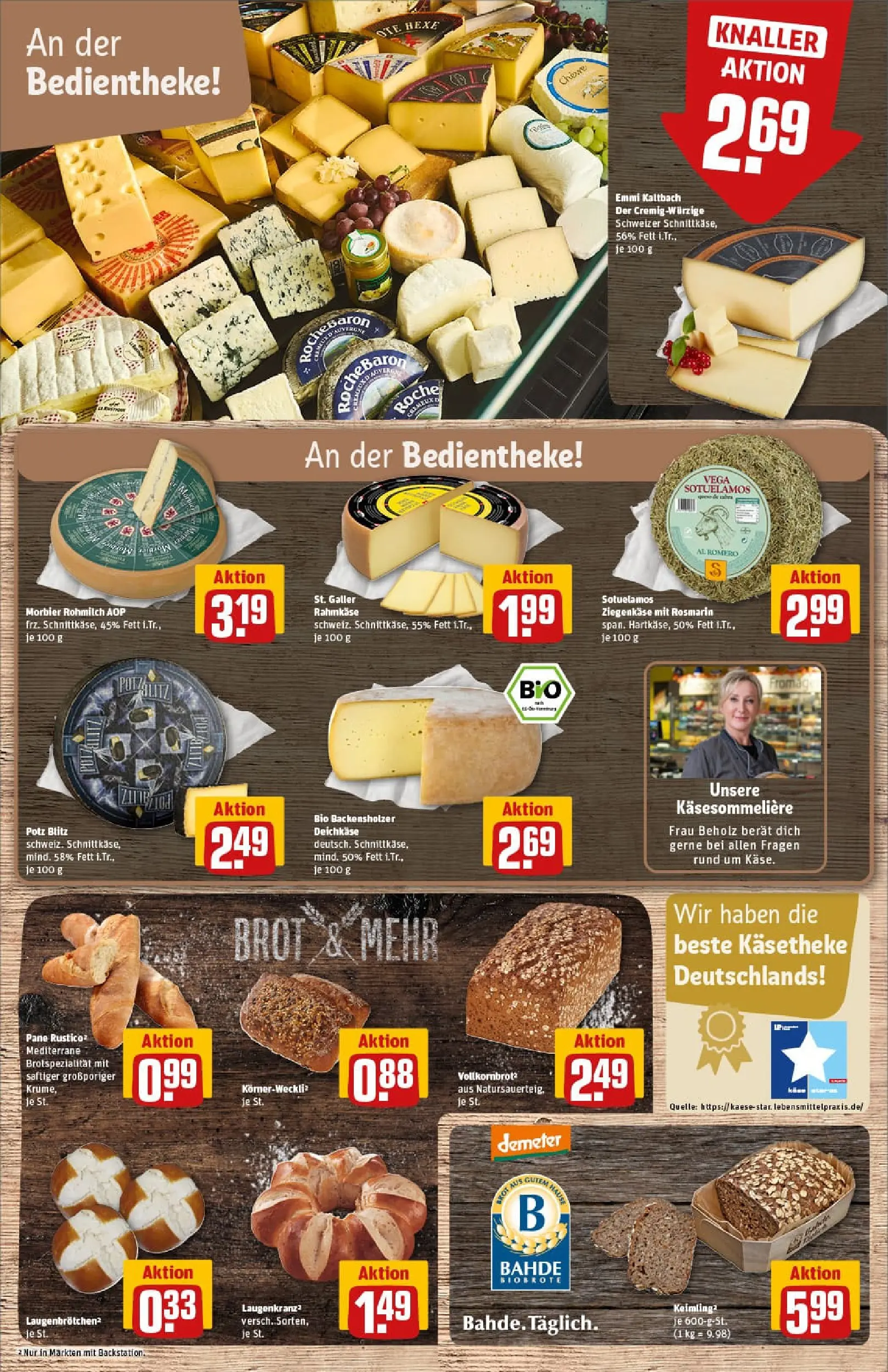 REWE Prospekt ab 02.11.2025 zum Blättern » Angebote | Seite: 11 | Produkte: Ziegenkäse, Vollkornbrot, Pane, Brot