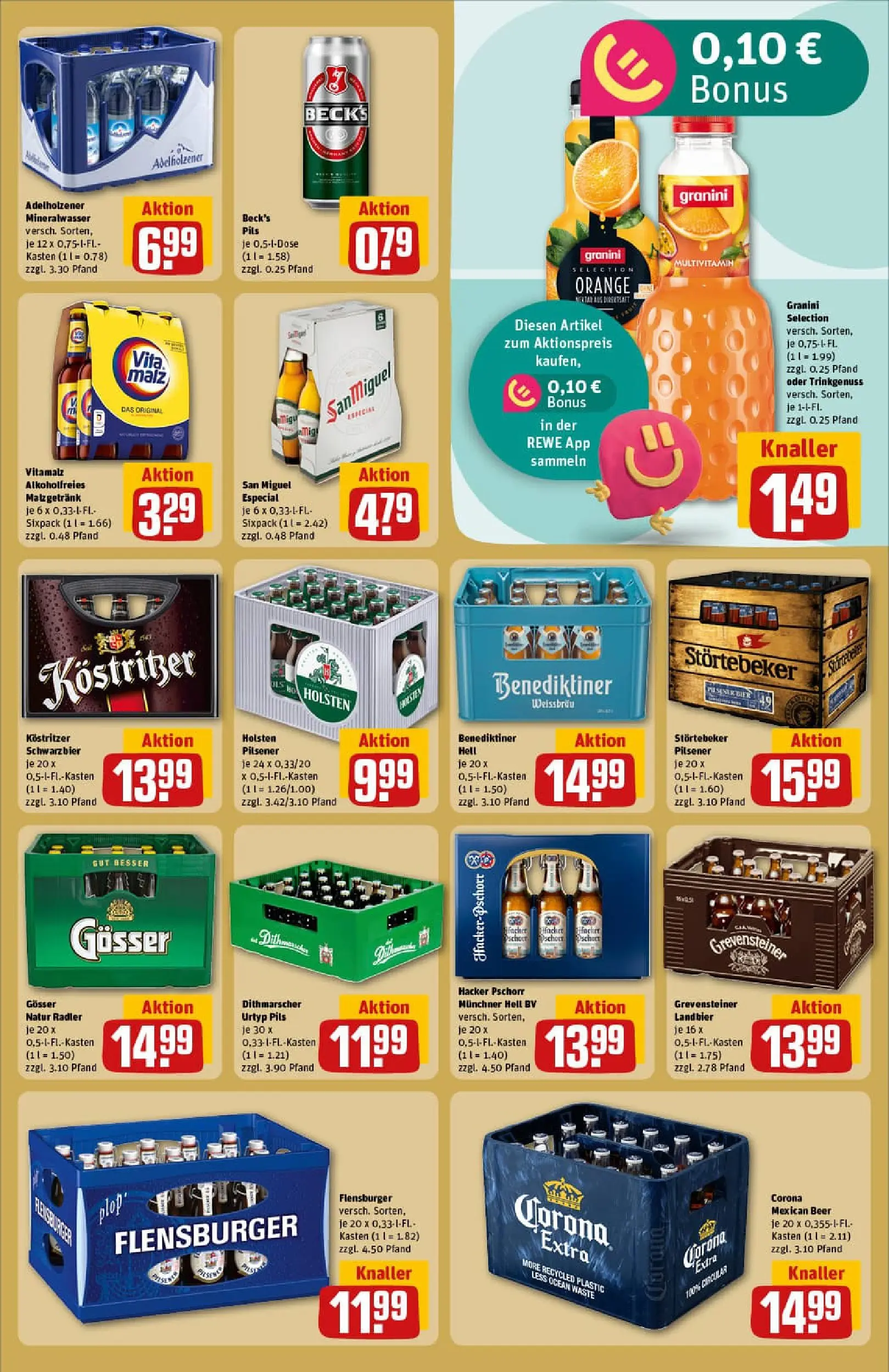 REWE Prospekt ab 02.11.2025 zum Blättern » Angebote | Seite: 21 | Produkte: Kostritzer, Adelholzener, Holsten, Flensburger