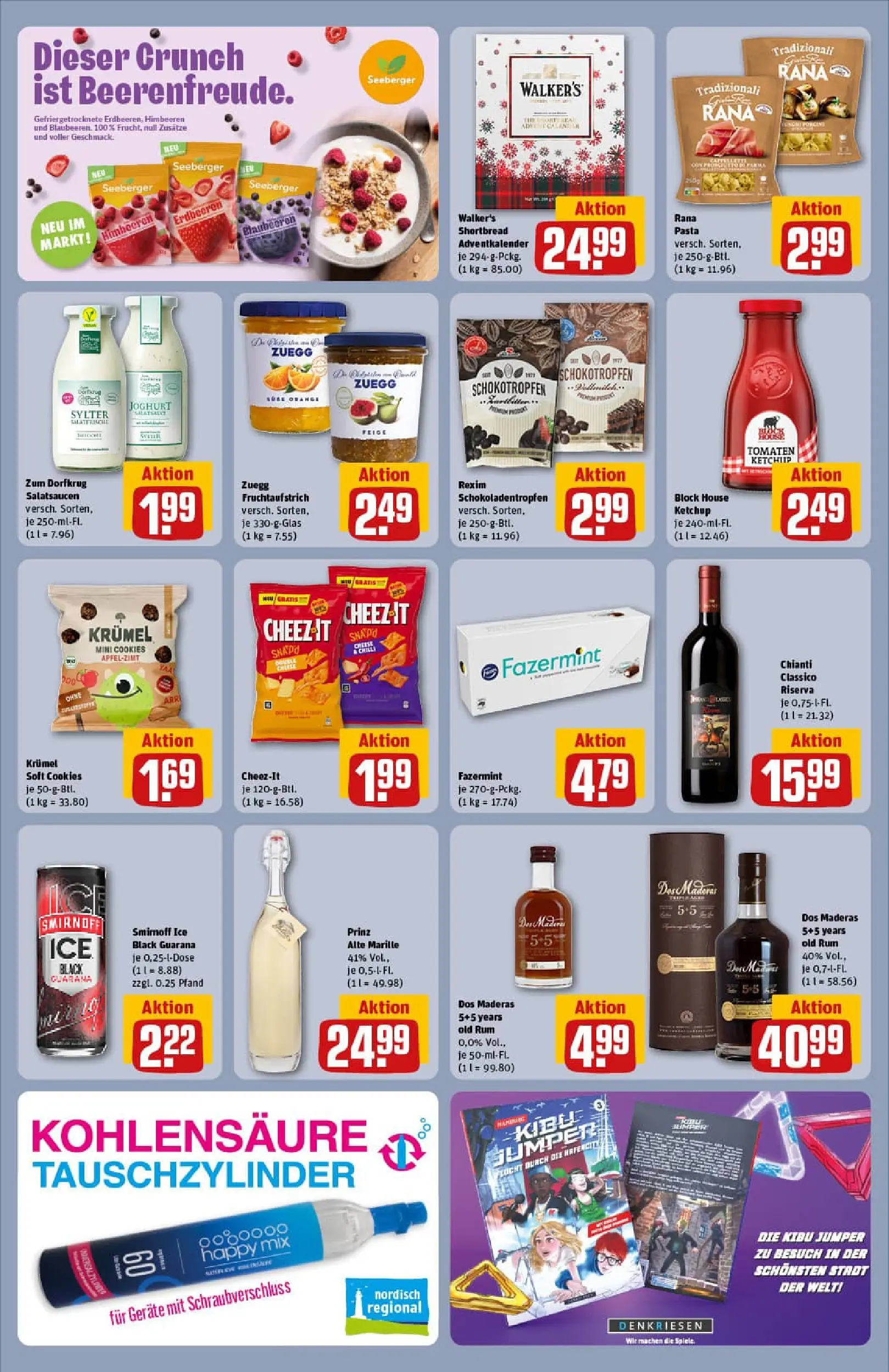 REWE Prospekt ab 02.11.2025 zum Blättern » Angebote | Seite: 36 | Produkte: Himbeeren, Joghurt, Dressing, Smirnoff