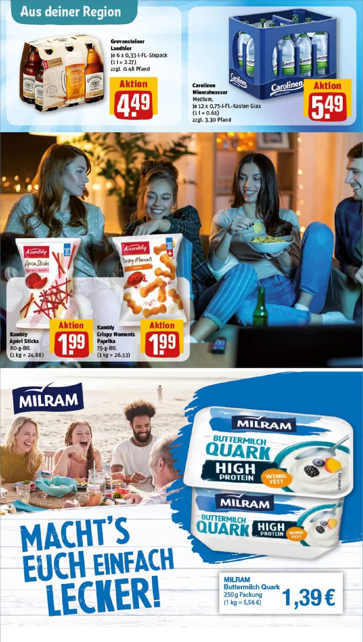 REWE Prospekt ab 02.11.2025 zum Blättern » Angebote | Seite: 32 | Produkte: Buttermilch, Quark, Mineralwasser, Paprika