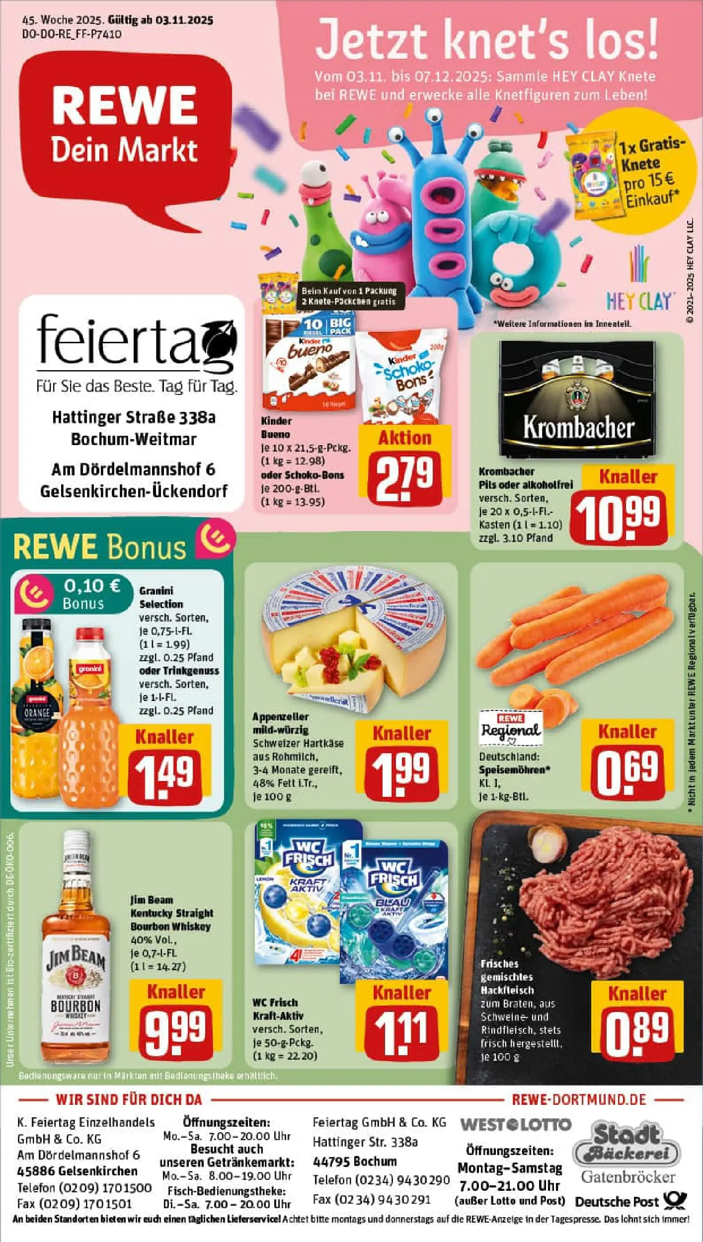 REWE Prospekt ab 02.11.2025 zum Blättern » Angebote | Seite: 5 | Produkte: Pils, Wc frisch, Bourbon, Uhr