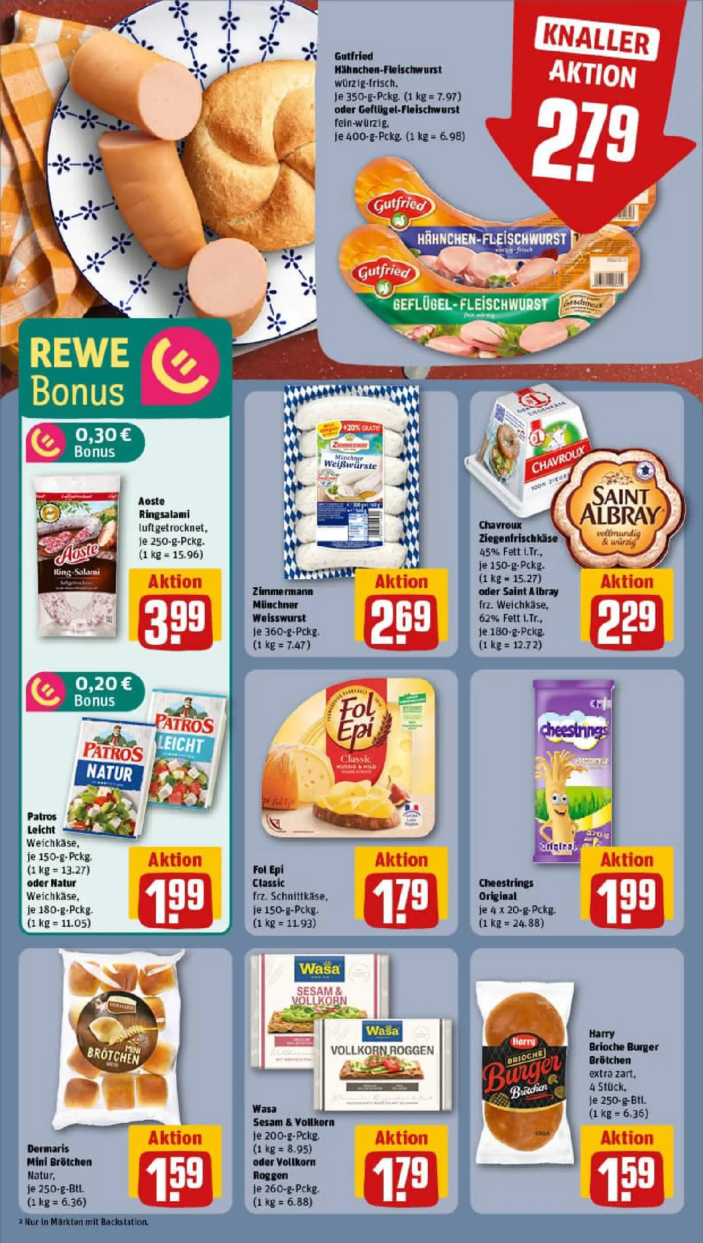 REWE Prospekt ab 02.11.2025 zum Blättern » Angebote | Seite: 14 | Produkte: Feta, Burger, Weißwurst, Patros