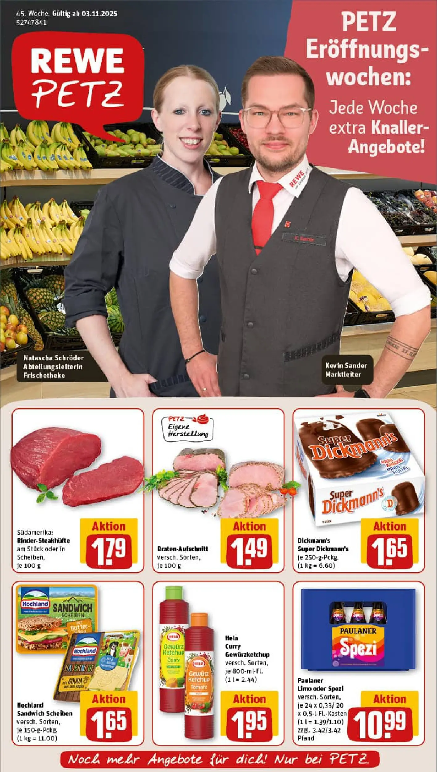 REWE Prospekt ab 02.11.2025 zum Blättern » Angebote | Seite: 1 | Produkte: Gouda, Steak, Ketchup, Paulaner