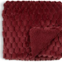 JYSK Pătură HVIDBLOMME 130x170 roșie