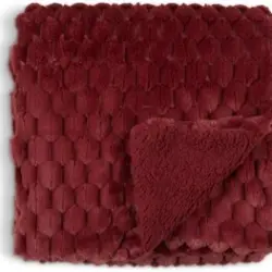 JYSK Pătură HVIDBLOMME 130x170 roșie